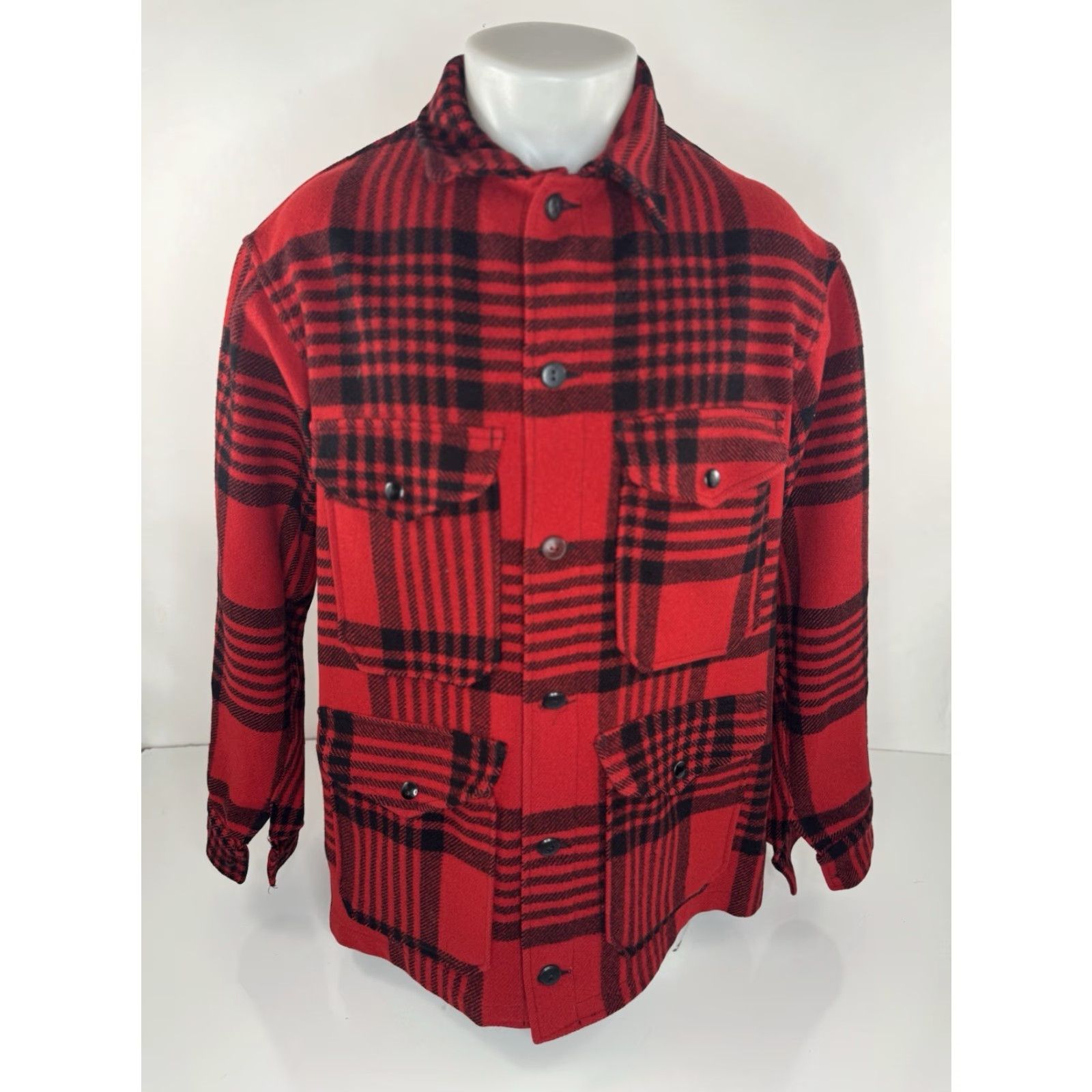 Pendleton Pendleton - Vintage Mackinaw WOOL Plaid Hunting Ranch Field L Jacket Coat Mens Size L Red / Black 90s Size US L / EU 52-54 / 3 - 2 Thumbnail