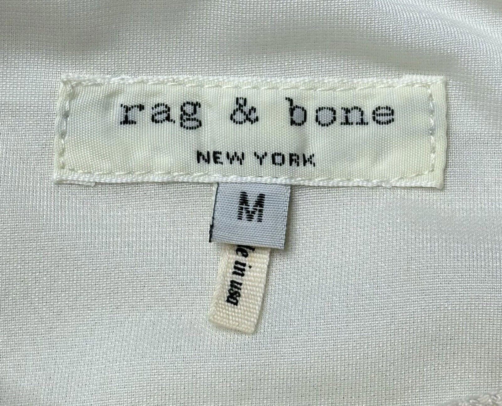 Rag & Bone Rag & Bone Blouse Top Women's Medium Ivory Net Slit USA Size M / US 6-8 / IT 42-44 - 2 Thumbnail