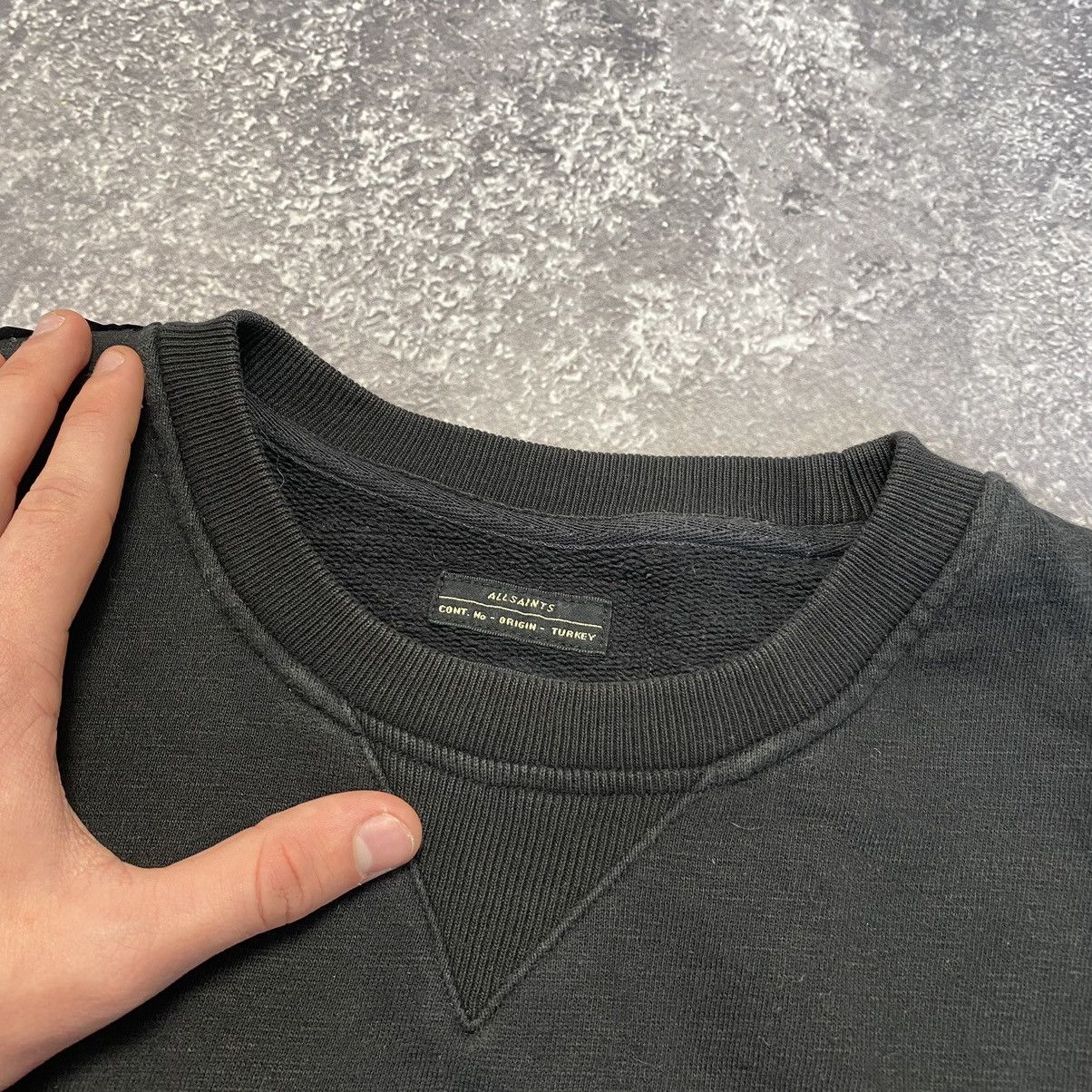 Allsaints Designer All Saints small basic logo faded black sweatshirt Size US M / EU 48-50 / 2 - 12 Thumbnail