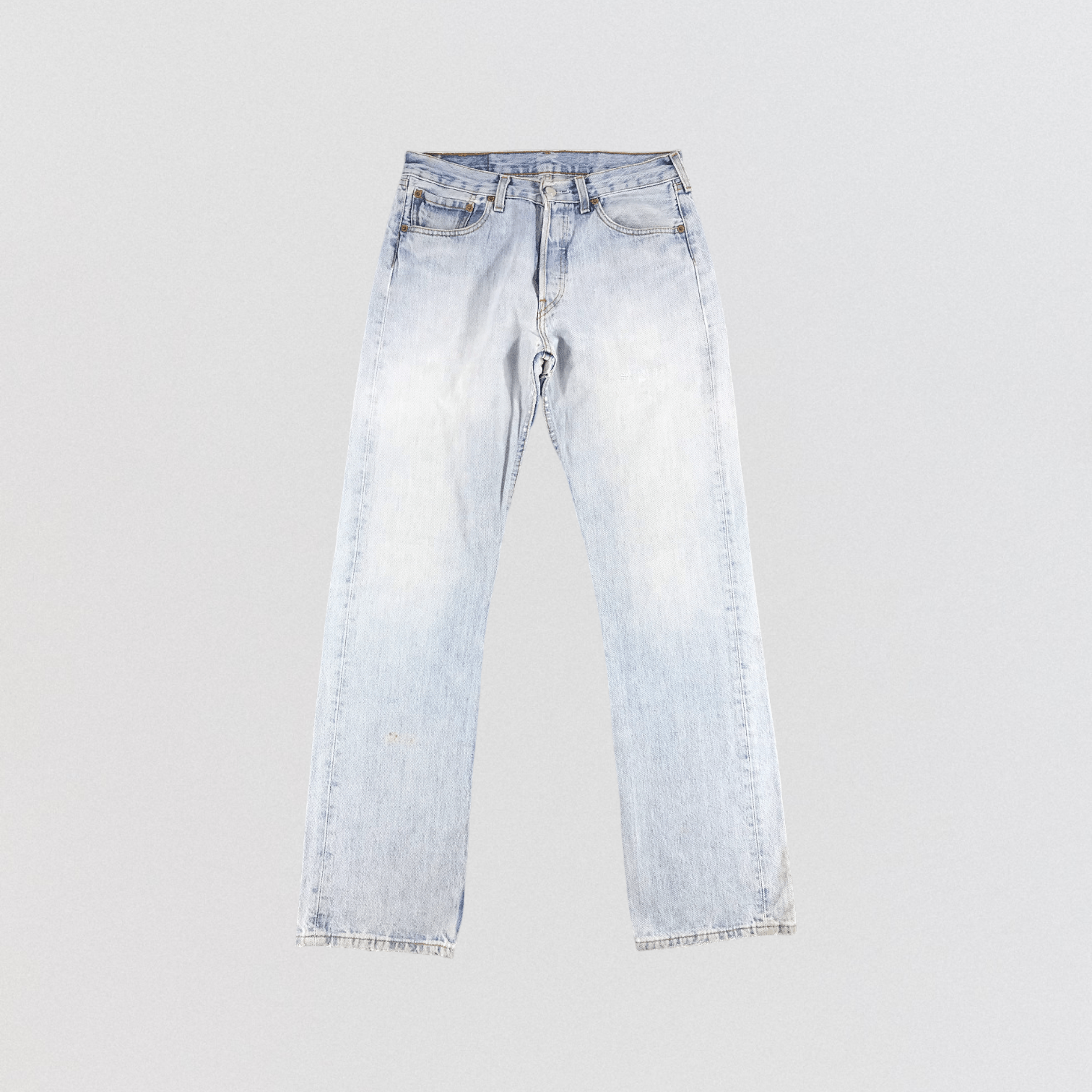 Levi's Light Wash Vintage Distress Levis 501 Jeans-JM1523 Size US 32 / EU 48 - 1 Thumbnail
