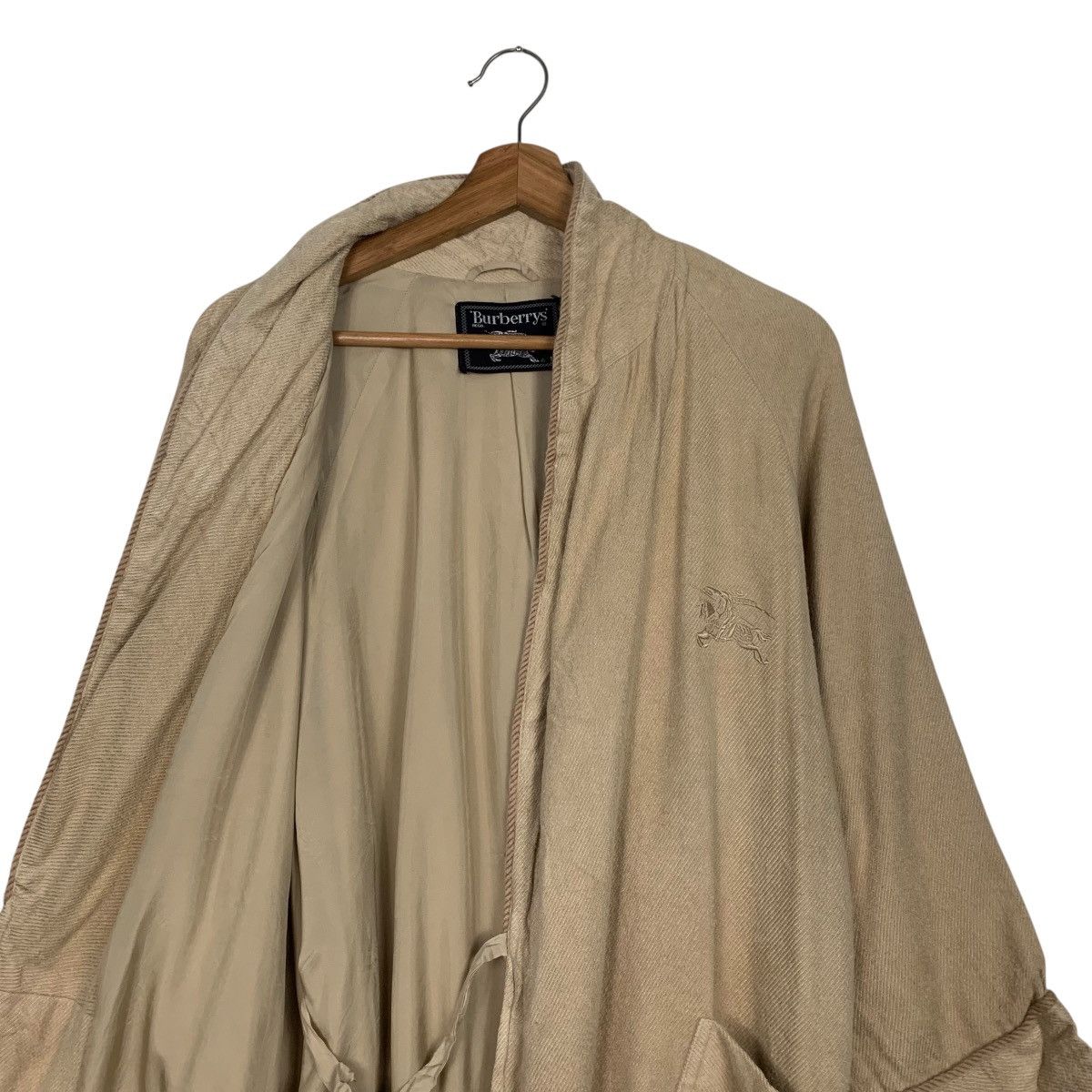 Burberry Vintage 90’s BURBERRYS Embroidery Logo Silk Robes #3561-C163 Size M / US 6-8 / IT 42-44 - 13 Thumbnail