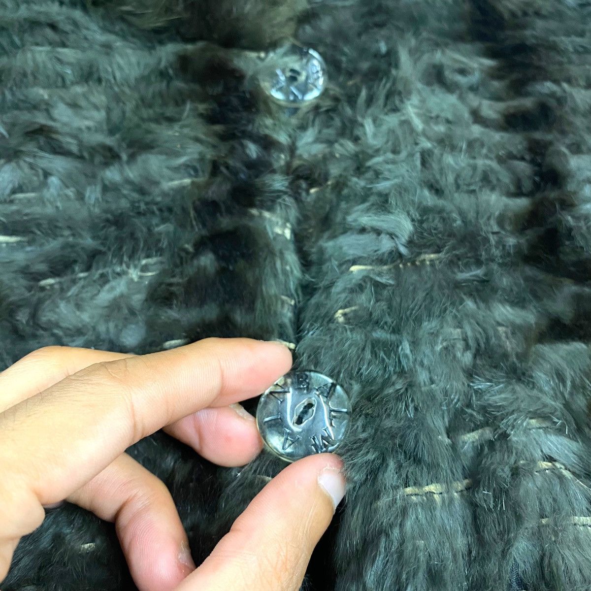 Balmain × Vintage VINTAGE BALMAIN PARIS RABBIT FUR & SILK REVERSIBLE JACKET Size L / US 10 / IT 46 - 6 Thumbnail