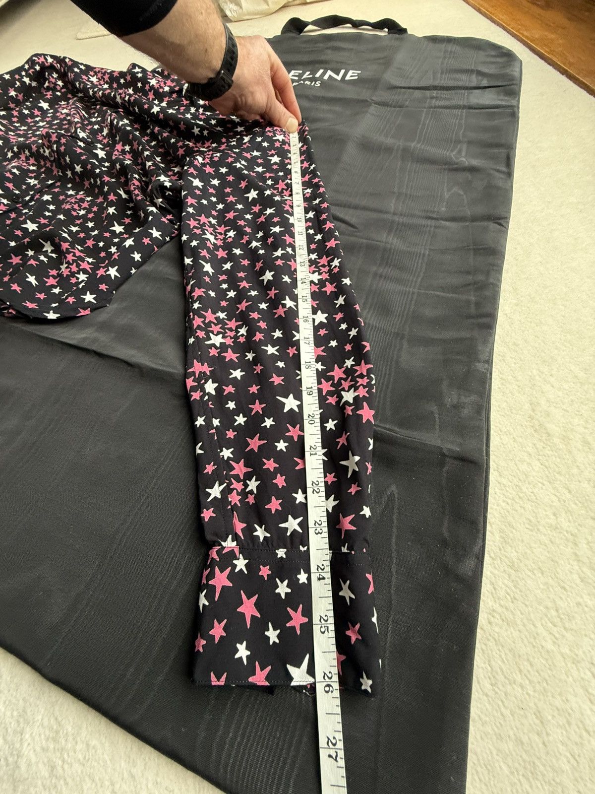 Saint Laurent Paris FW16 Saint Laurent star shirt black pink white Hedi Slimane Size US L / EU 52-54 / 3 - 6 Thumbnail