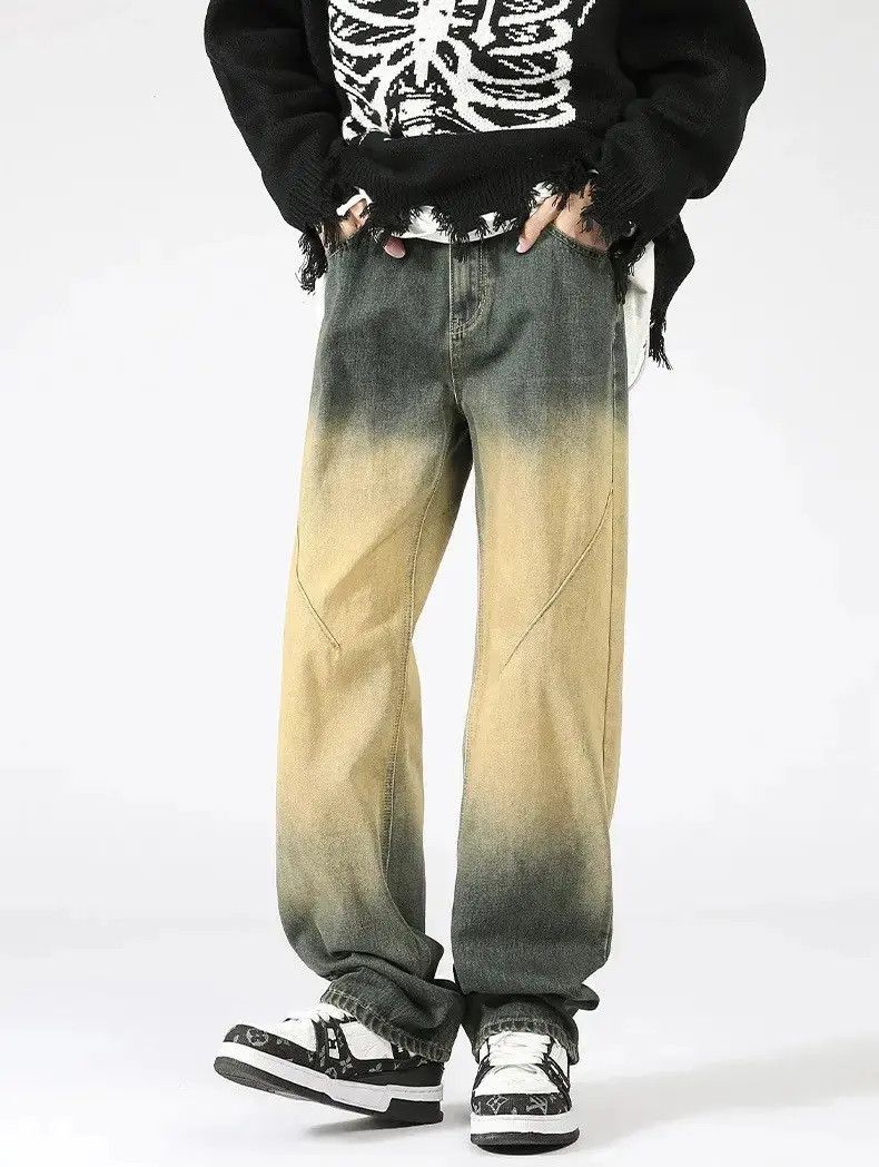 Japanese Brand Streetwear Gradient Washed Jeans Trousers Size US 34 / EU 50 - 1 Thumbnail