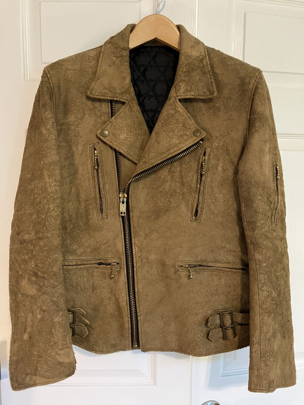 Blackmeans Blackmeans Distressed Suede Biker Jacket Size US M / EU 48-50 / 2 - 1 Thumbnail