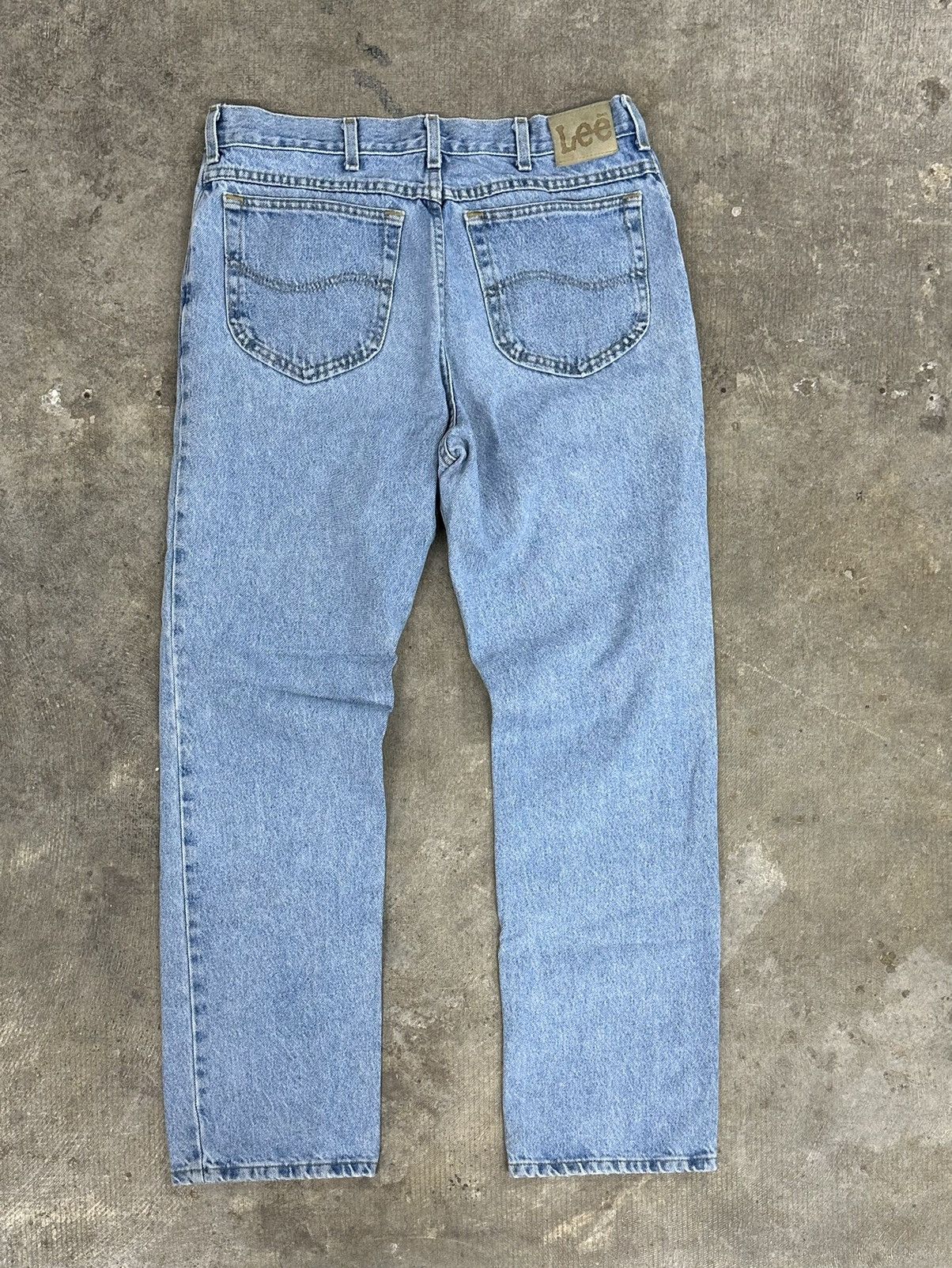 Lee × Vintage Vintage 90s Lee Blue Denim Button Fly Jeans ~READ Size US 32 / EU 48 - 2 Thumbnail
