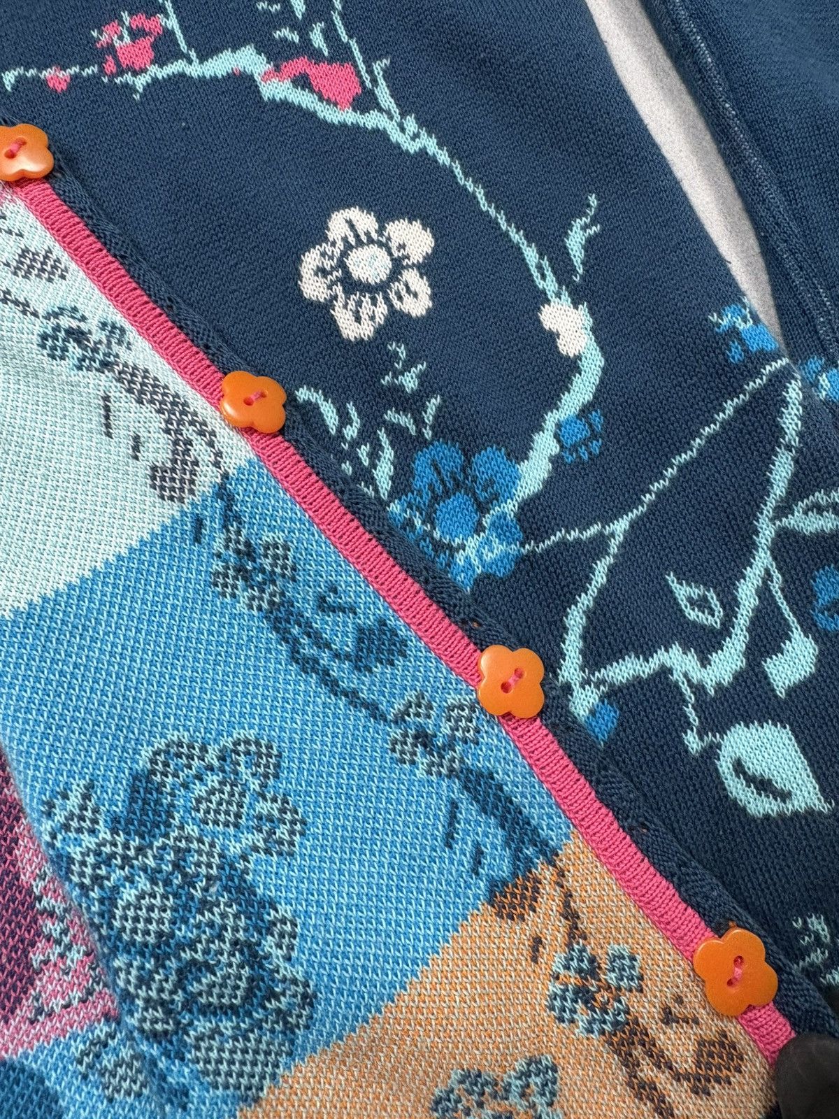 Vintage Ivko Floral Jacquard Knit Cardigan Button Up Boho Art Rare L Size L / US 10 / IT 46 - 20 Thumbnail
