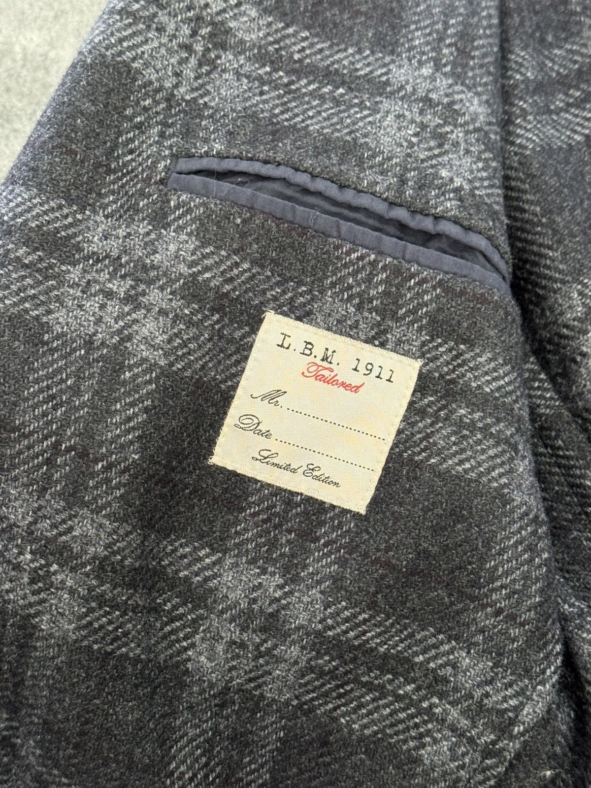 L.B.M. 1911 Charcoal Check L.B.M 1911 Sports Jacket Size 40R - 5 Thumbnail