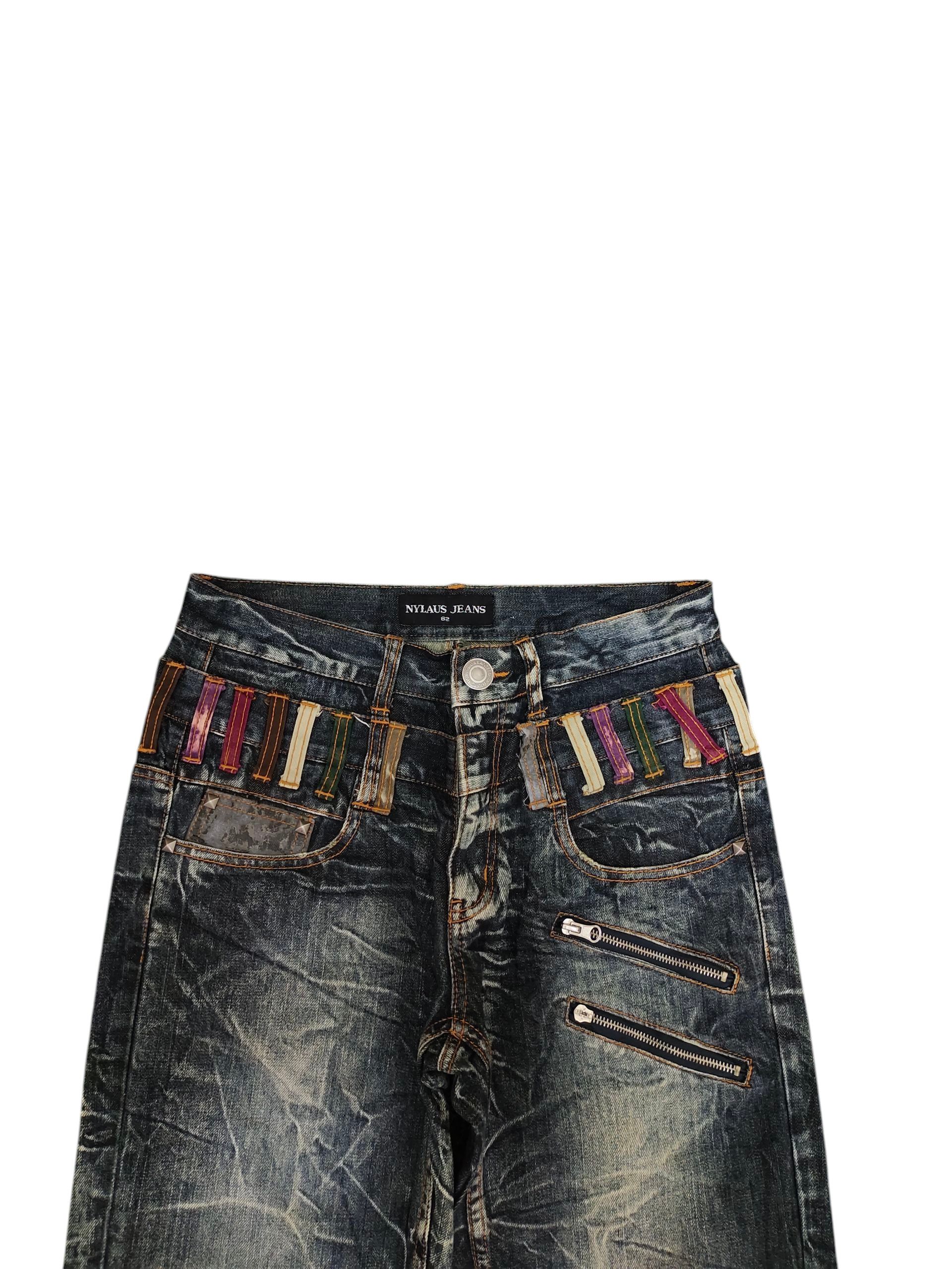 Undercover Japanese Brand Nylaus Double Waist Studded Denim Jeans Size US 31 - 2 Thumbnail