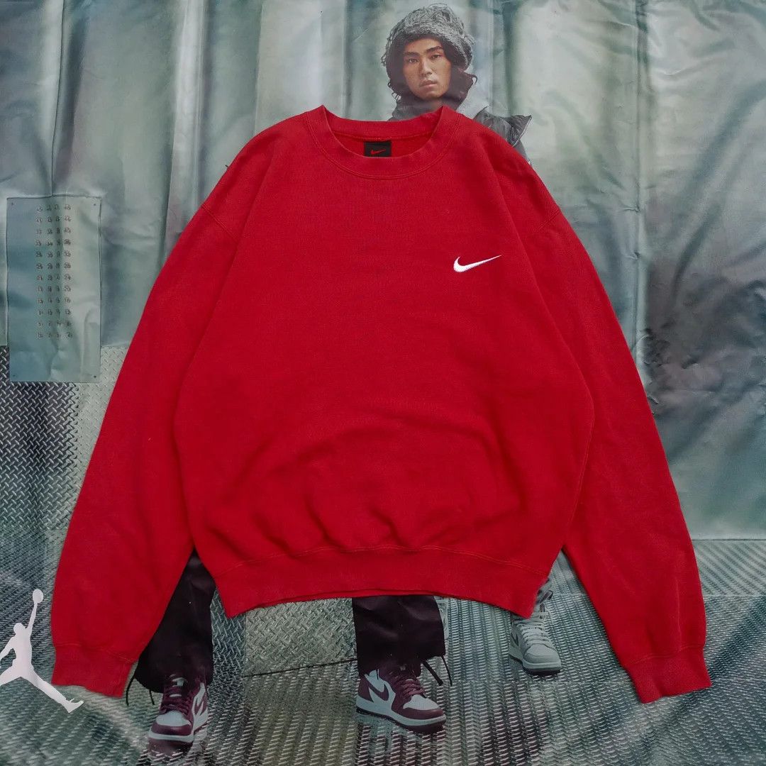 Nike Vintage 90s Nike small swoosh Sweatshirts Size US M / EU 48-50 / 2 - 2 Thumbnail