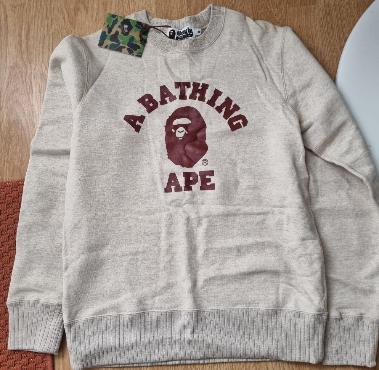 Bape BAPE College Crewneck Ivory Size US M / EU 48-50 / 2 - 1 Thumbnail