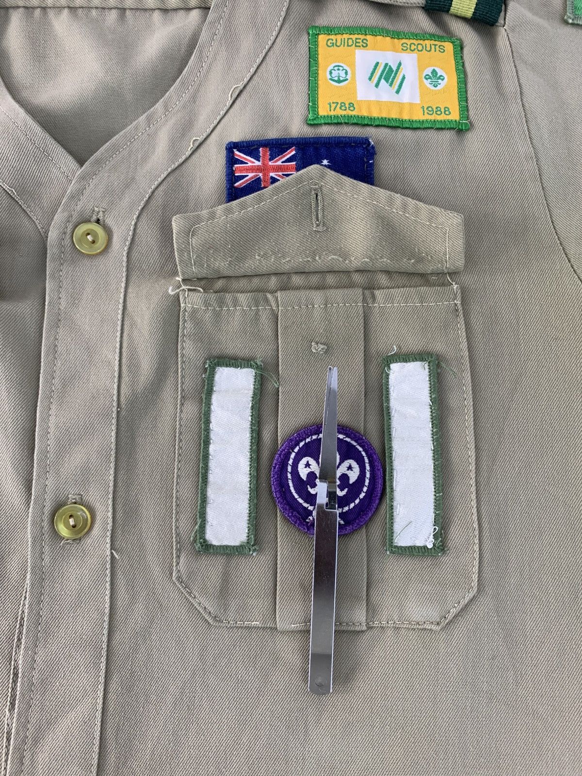 Uniform Wares 90s Boy Scout Of America Uniform Pioneer Oxford Button Up Size US S / EU 44-46 / 1 - 7 Thumbnail