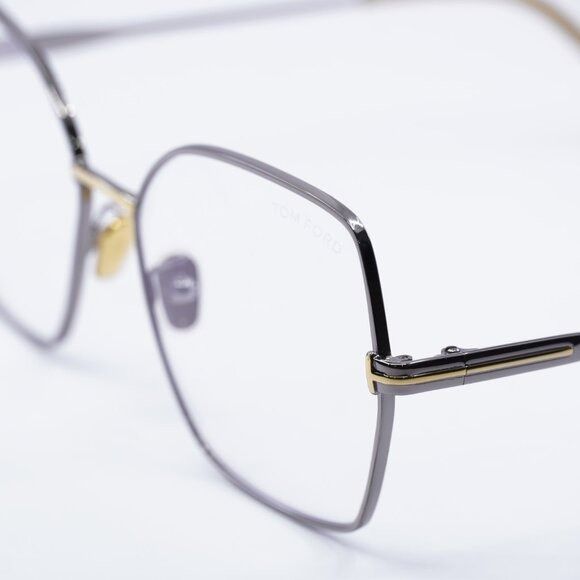 Tom Ford Tom Ford FT5876-B 014 Eyeglasses Ruthenium 56mm Butterfly Size ONE SIZE - 7 Thumbnail