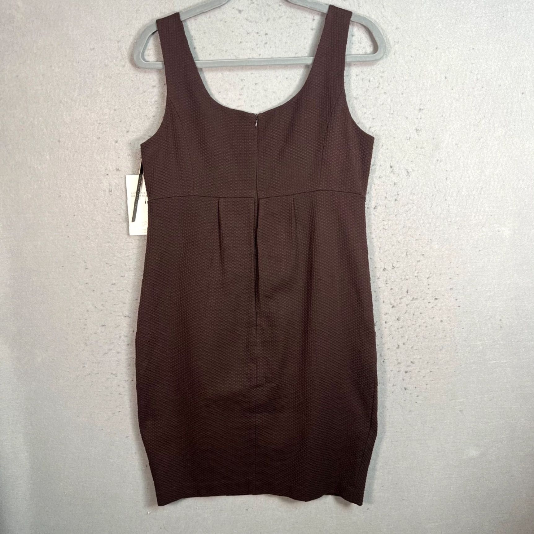 Vintage David Meister Brown Textured Sheath Dress Womens Size 8 Sleeveless Party Cocktail New Size M / US 6-8 / IT 42-44 - 2 Thumbnail