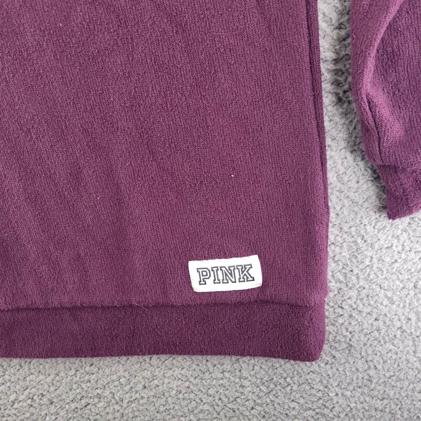 Victoria's Secret Victoria's Secret Mock Neck Sweater Women's XS Burgundy Pink Love Fuzzy Pullover Sweatshirt Long Sleeve Solid Size XS / US 0-2 / IT 36-38 - 4 Thumbnail