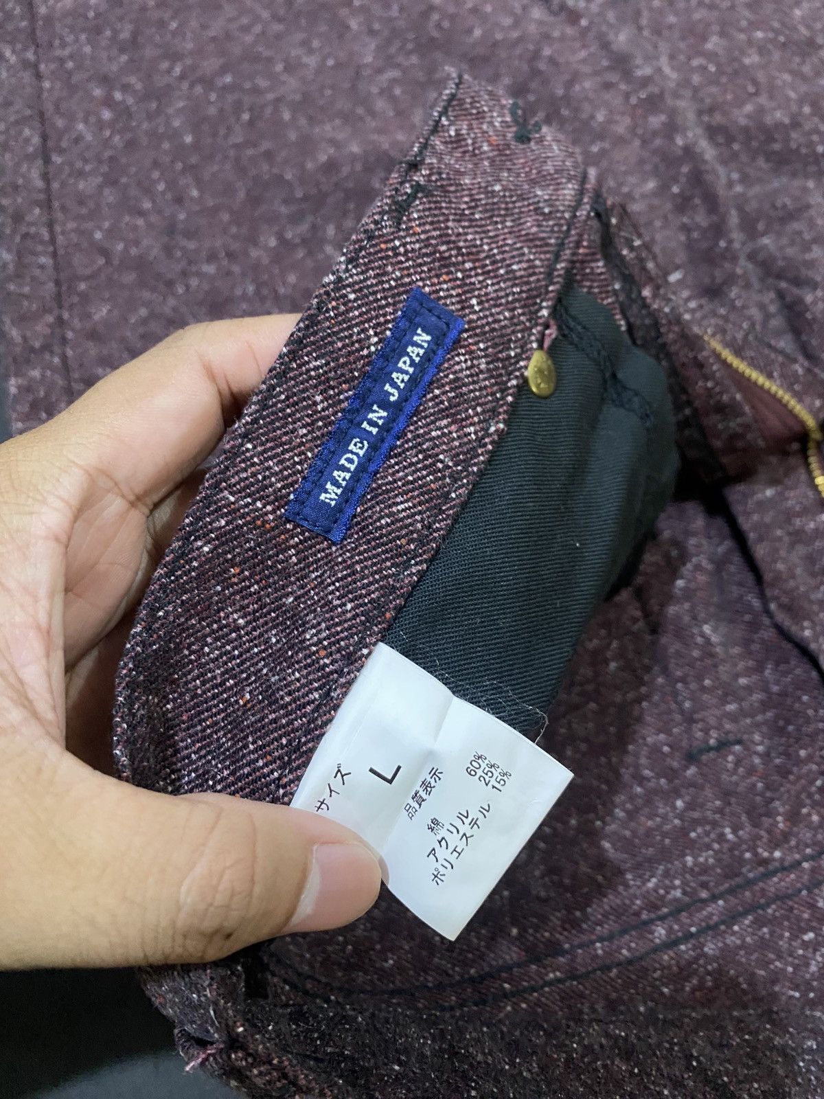 Issey Miyake × Japanese Brand × gomme Maroon Japanese Pants Issey Miyake Size US 33 - 5 Thumbnail
