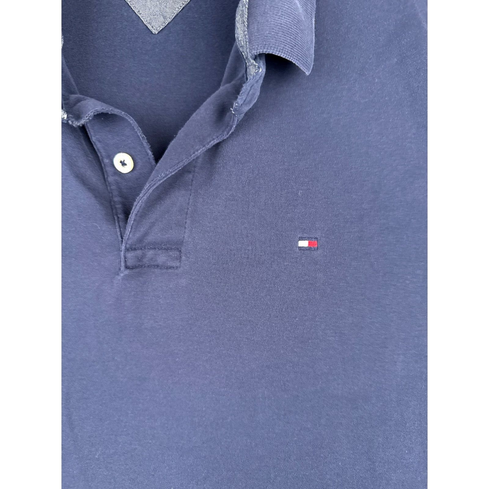 Tommy Hilfiger Tommy Hilfiger Polo Shirt Men Large Blue Classic Fit Short Sleeve 100% Cotton Golf Casual Size US L / EU 52-54 / 3 - 6 Thumbnail