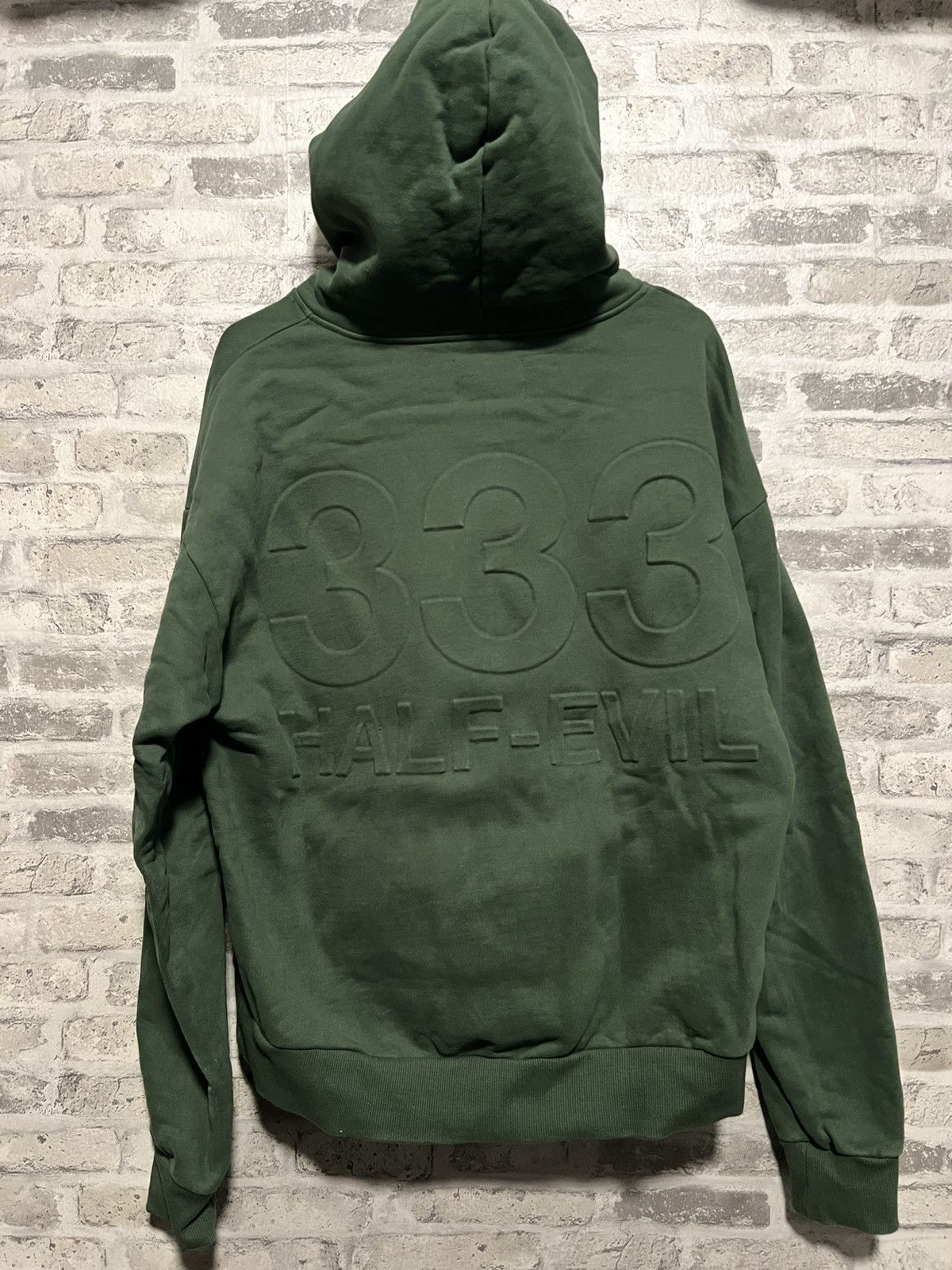 Half Evil HALF EVIL - EMBOSSED LOGO HOODIE (GREEN) MEDIUM Size US M / EU 48-50 / 2 - 8 Thumbnail