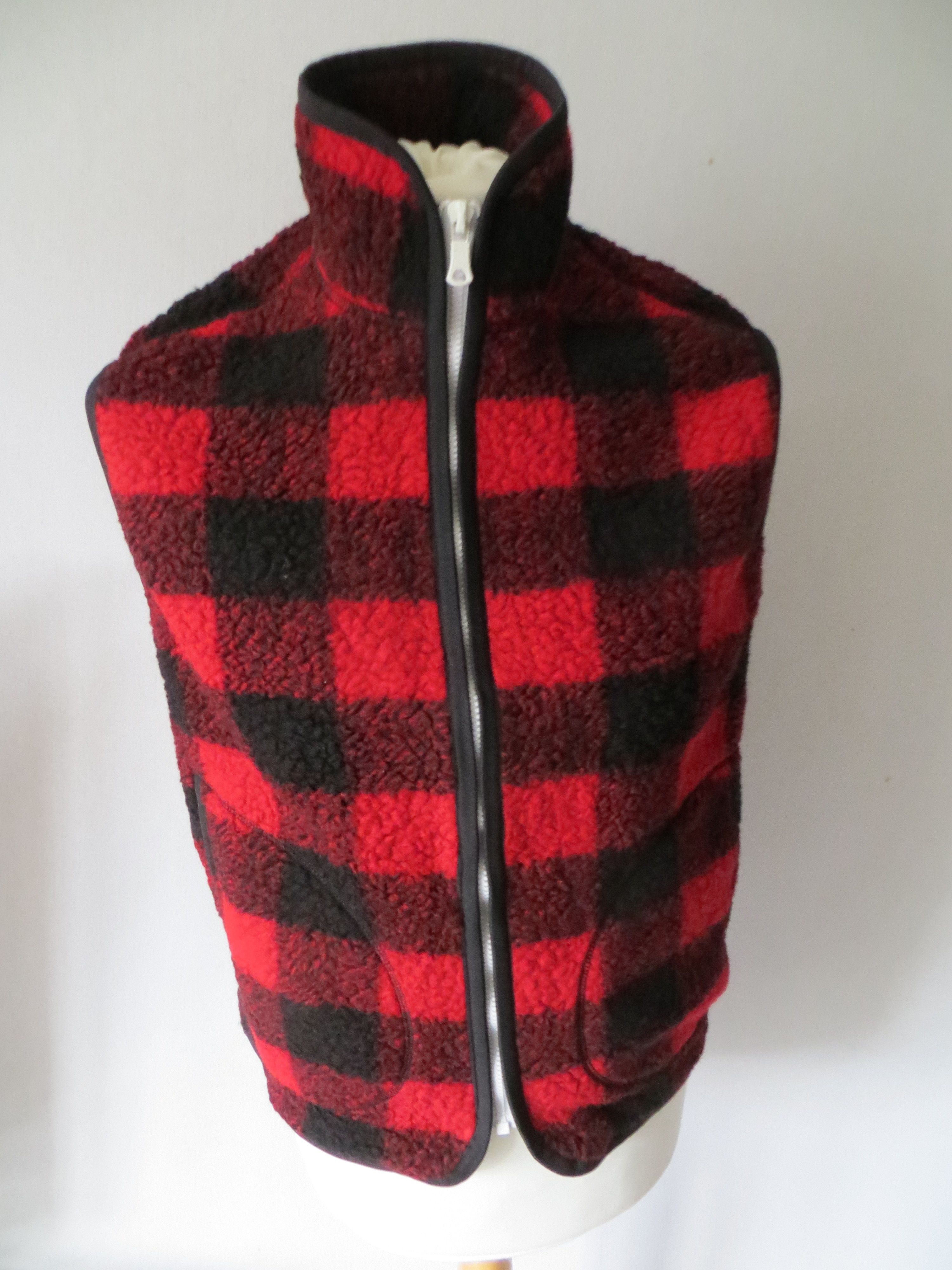 Drake's RED BUFFALO CHECK FLEECE JACKET Size US M / EU 48-50 / 2 - 3 Thumbnail