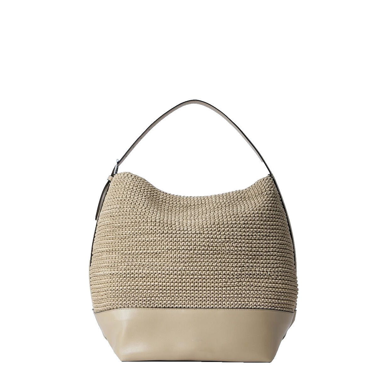 Toteme TOTEME Belted Beige Woven Leather Tote Bag New Size ONE SIZE - 1 Thumbnail