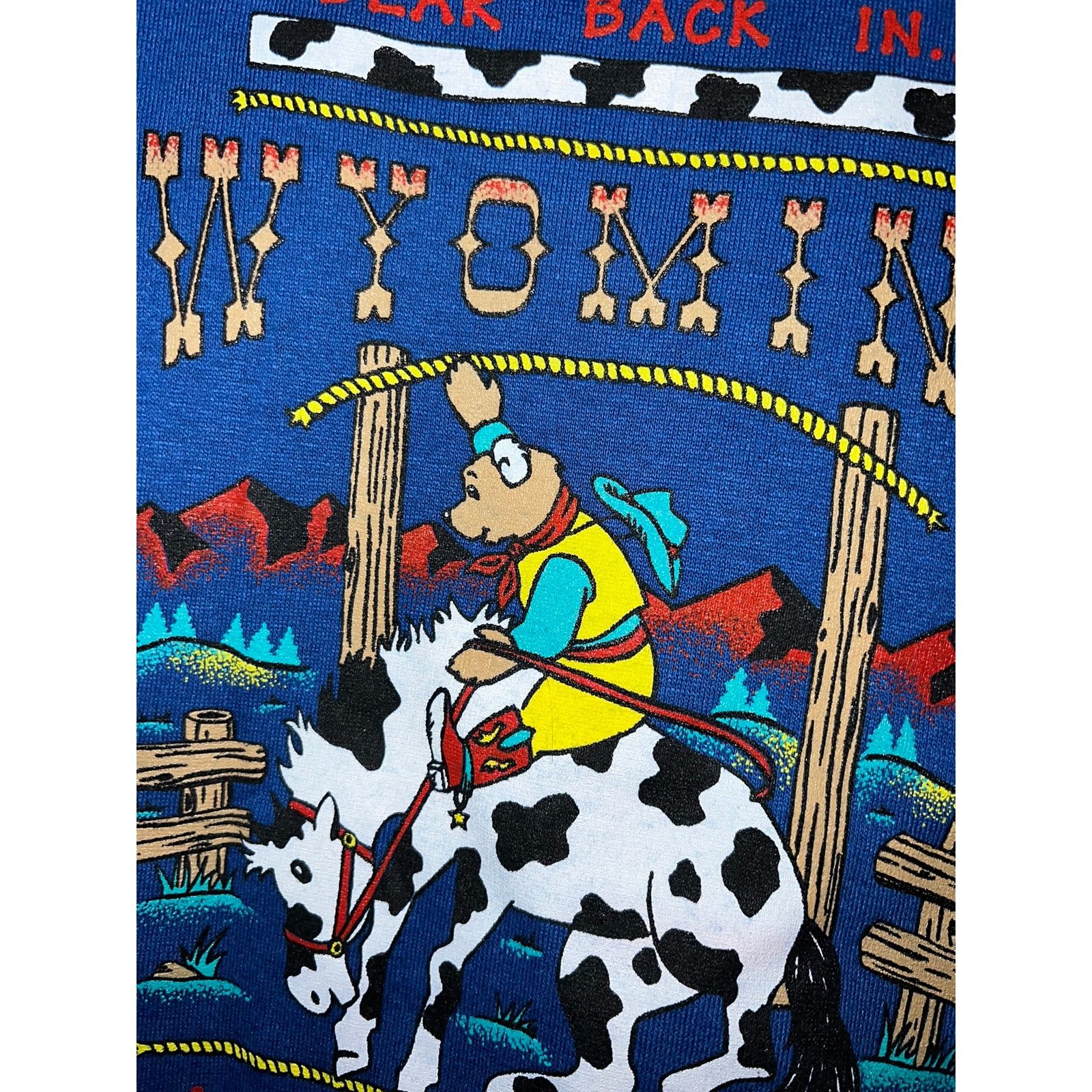 Jerzees 90s Youth Bear Back In Wyoming Jackson Hole Shirt M 10-12 Size US M / EU 48-50 / 2 - 4 Thumbnail
