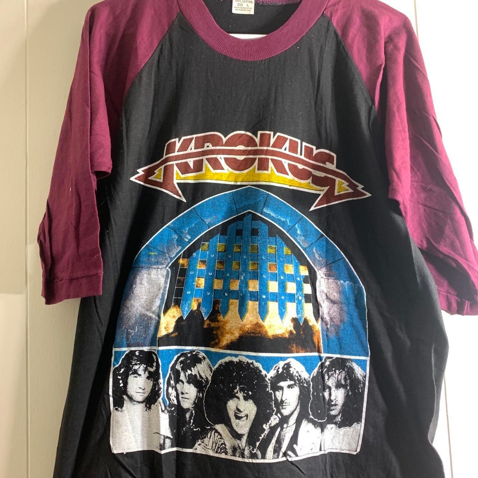 Vintage 80's KROKUS MOTORHEAD From Fist double sided tee shirt LARGE Size US L / EU 52-54 / 3 - 2 Thumbnail