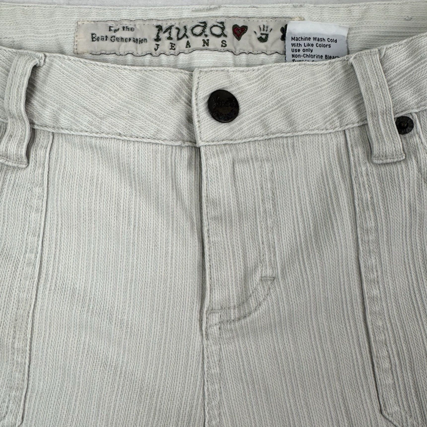 Vintage VINTAGE Mudd Bootcut Pants Womens 13 White Hippie Y2K Grunge Size 34" / US 12 / IT 48 - 4 Thumbnail