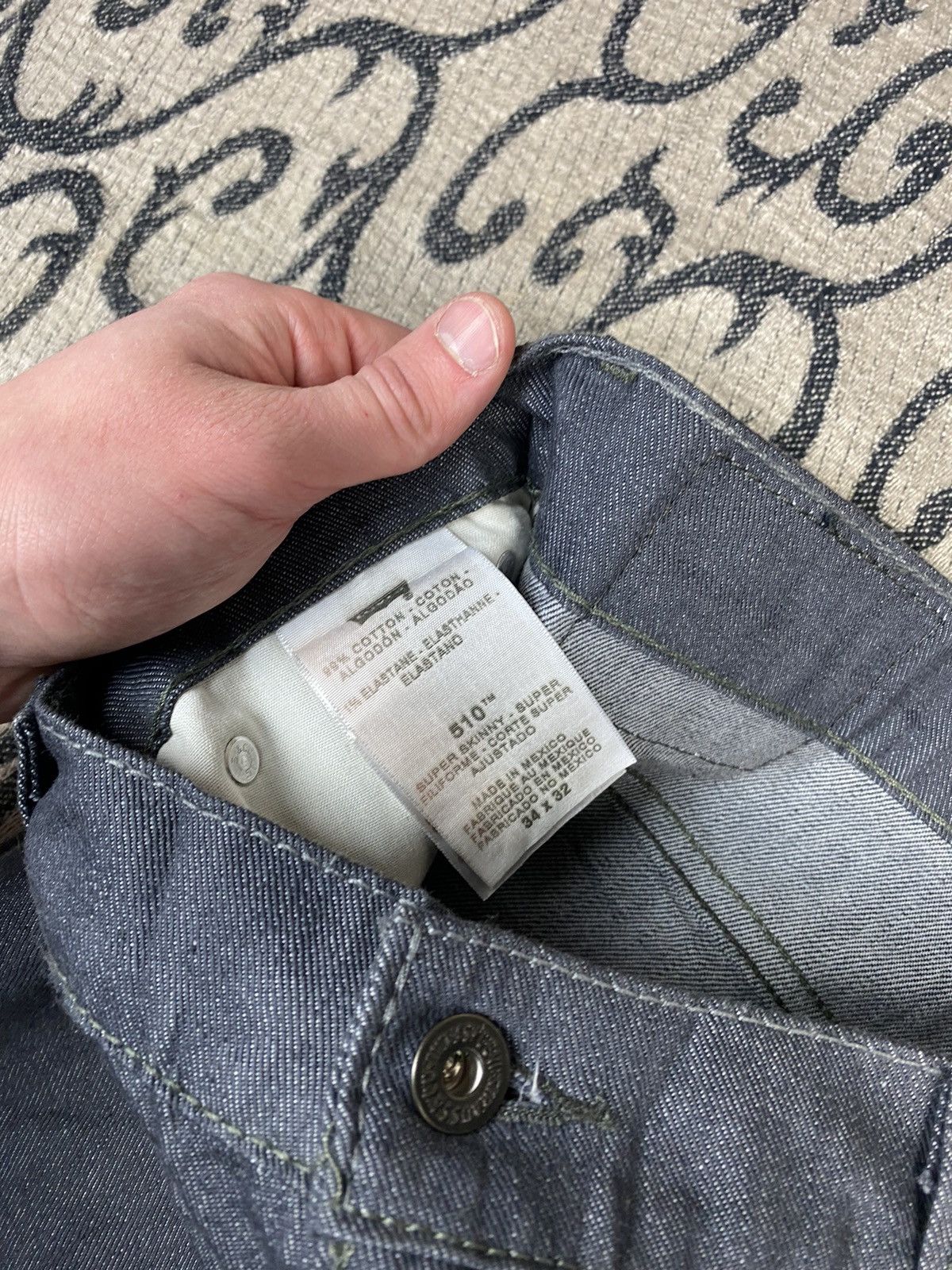 Levi's × Levi's Vintage Clothing Vintage Levi’s 510 Straight Grey Jeans Size US 34 / EU 50 - 9 Thumbnail