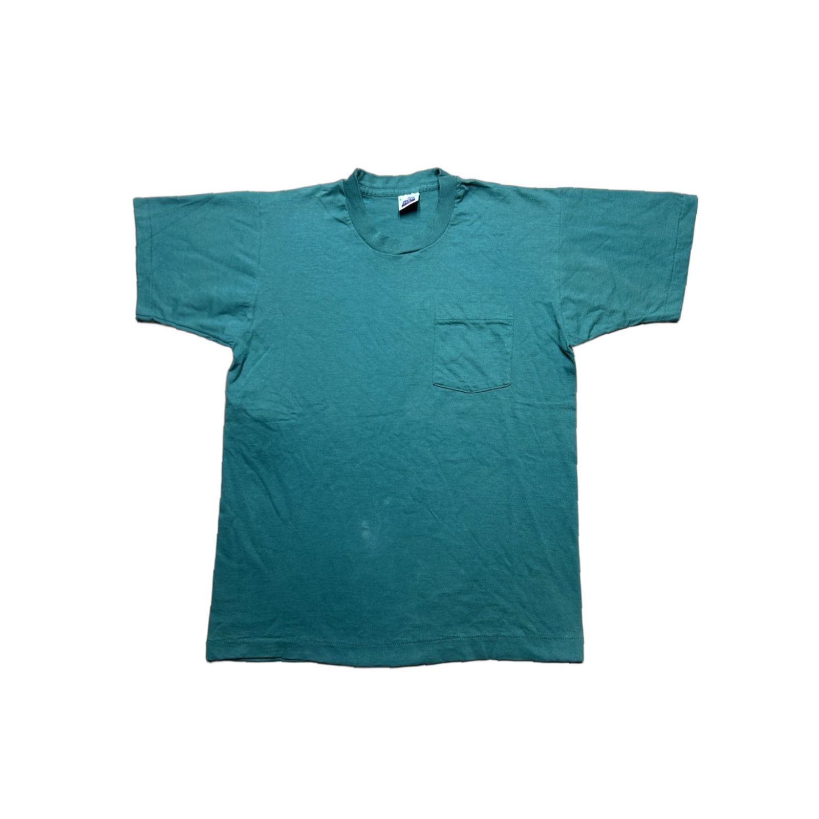 Vintage VINTAGE 80s B.V.D Pocket T-Shirt Cotton Large Mens Teal Blue Turquoise Pockets Vintage 80s Shirt Size US L / EU 52-54 / 3 - 1 Thumbnail
