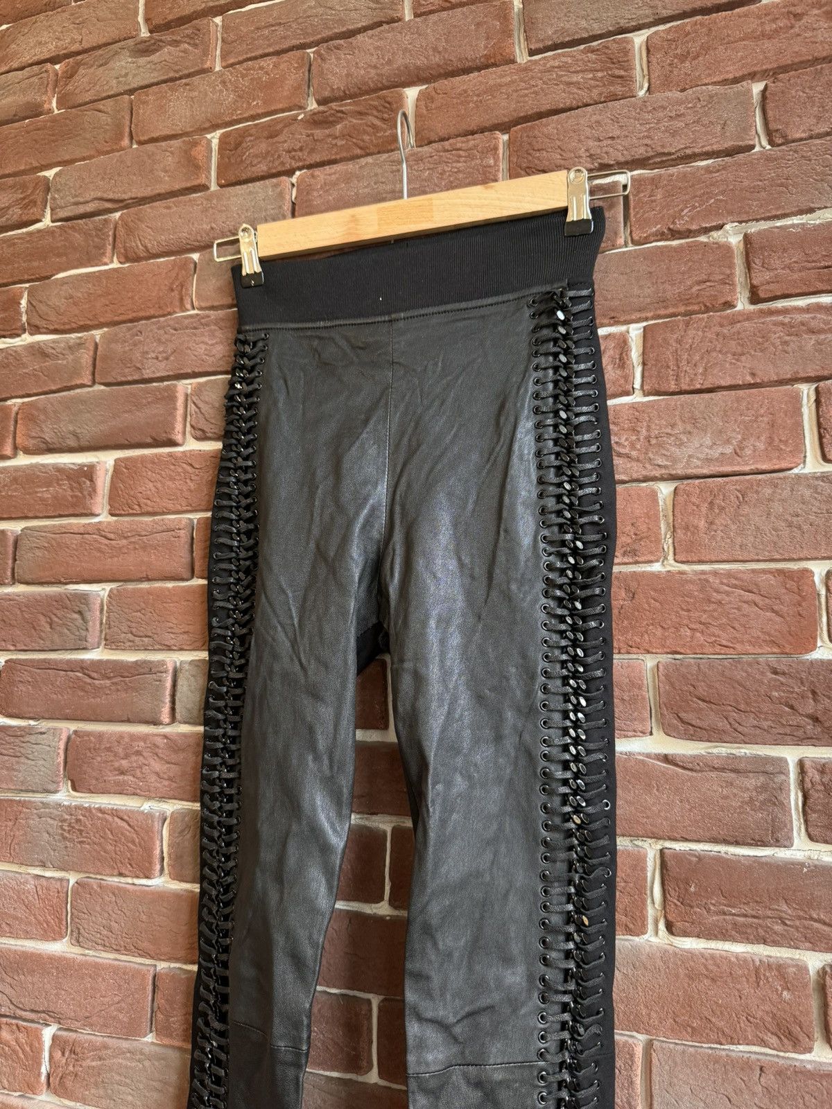 Philipp Plein Rare Philipp Plein Leather Bondage Leggins Women’s Drip Hype Size 30" / US 8 / IT 44 - 4 Thumbnail