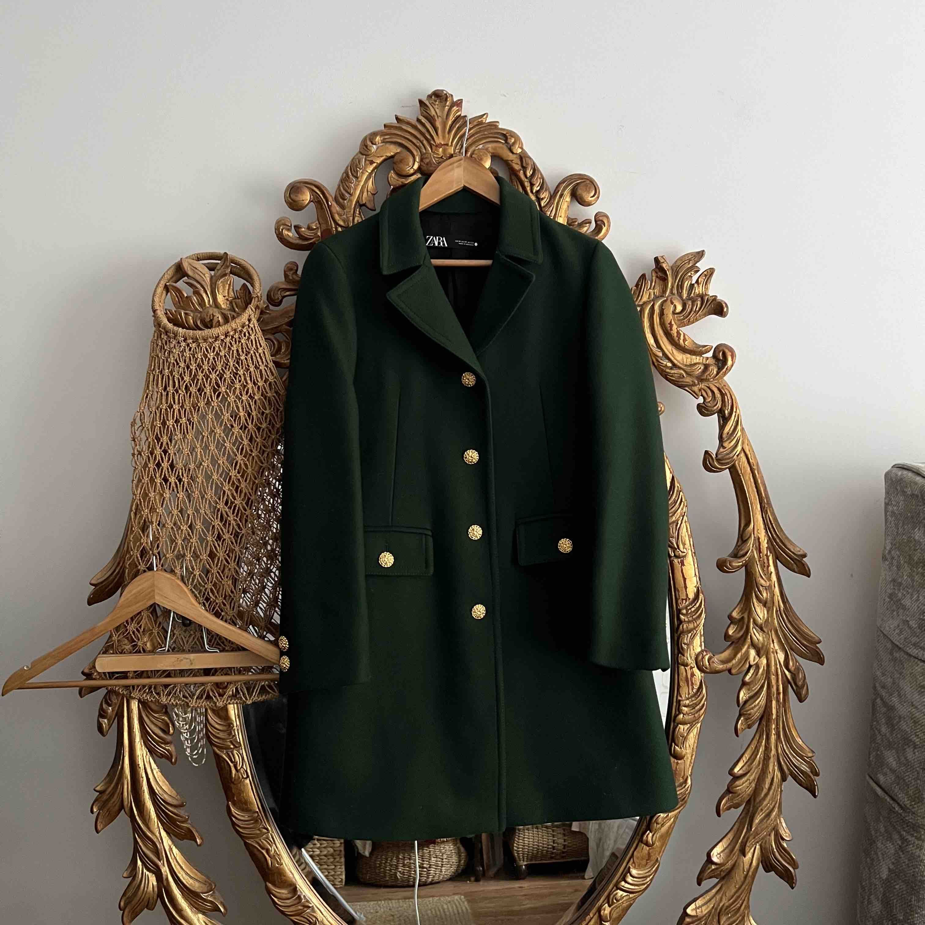 Zara ZARA TAILORED WOOL COAT LIMITED EDITION GREEN