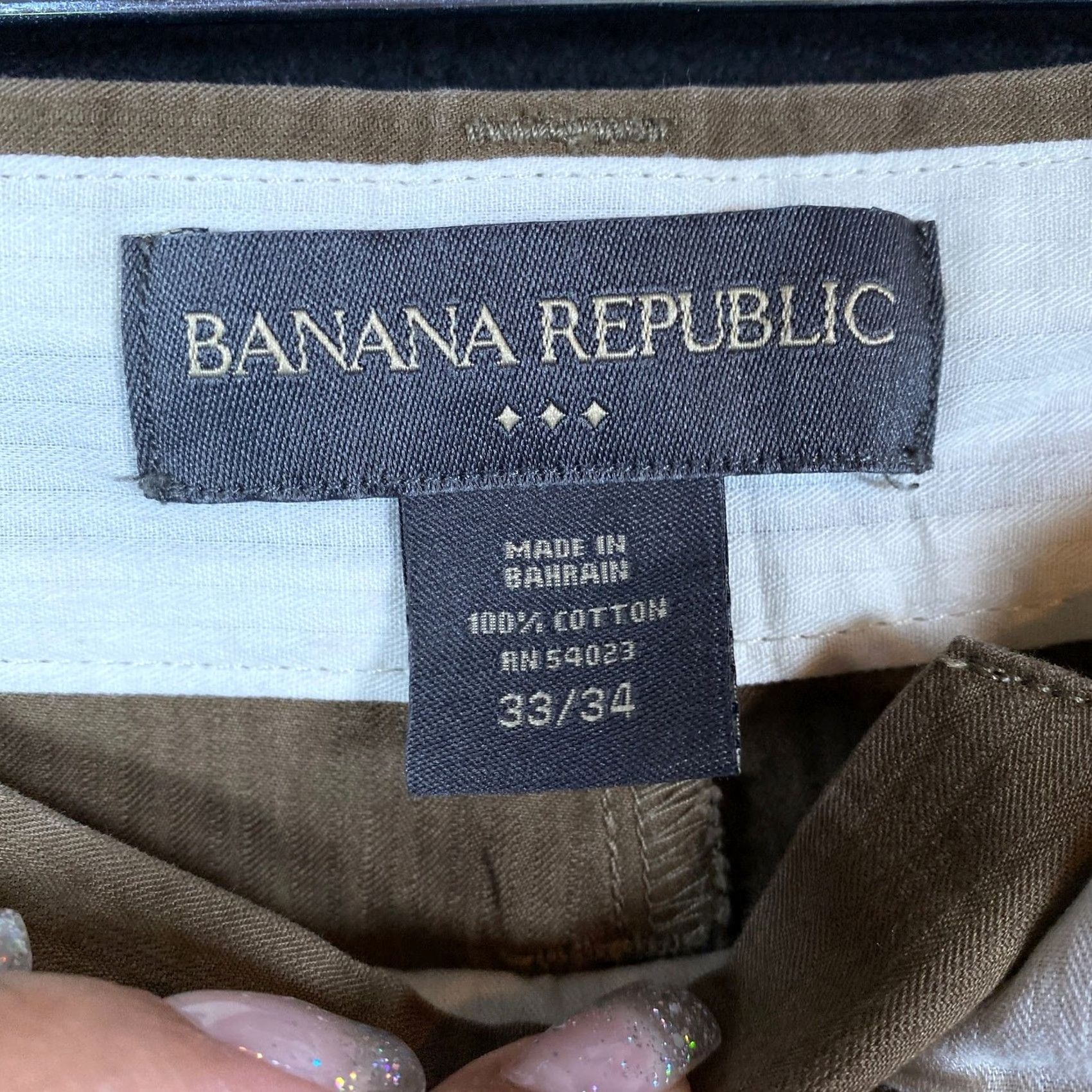 Banana Republic Banana Republic Mens Pants Brown Chino 100% Cotton Straight 33x34 (34x33) Pants Mens Regular 34 Inseam Straight Pocket Brown Chino Size US 33 - 5 Thumbnail