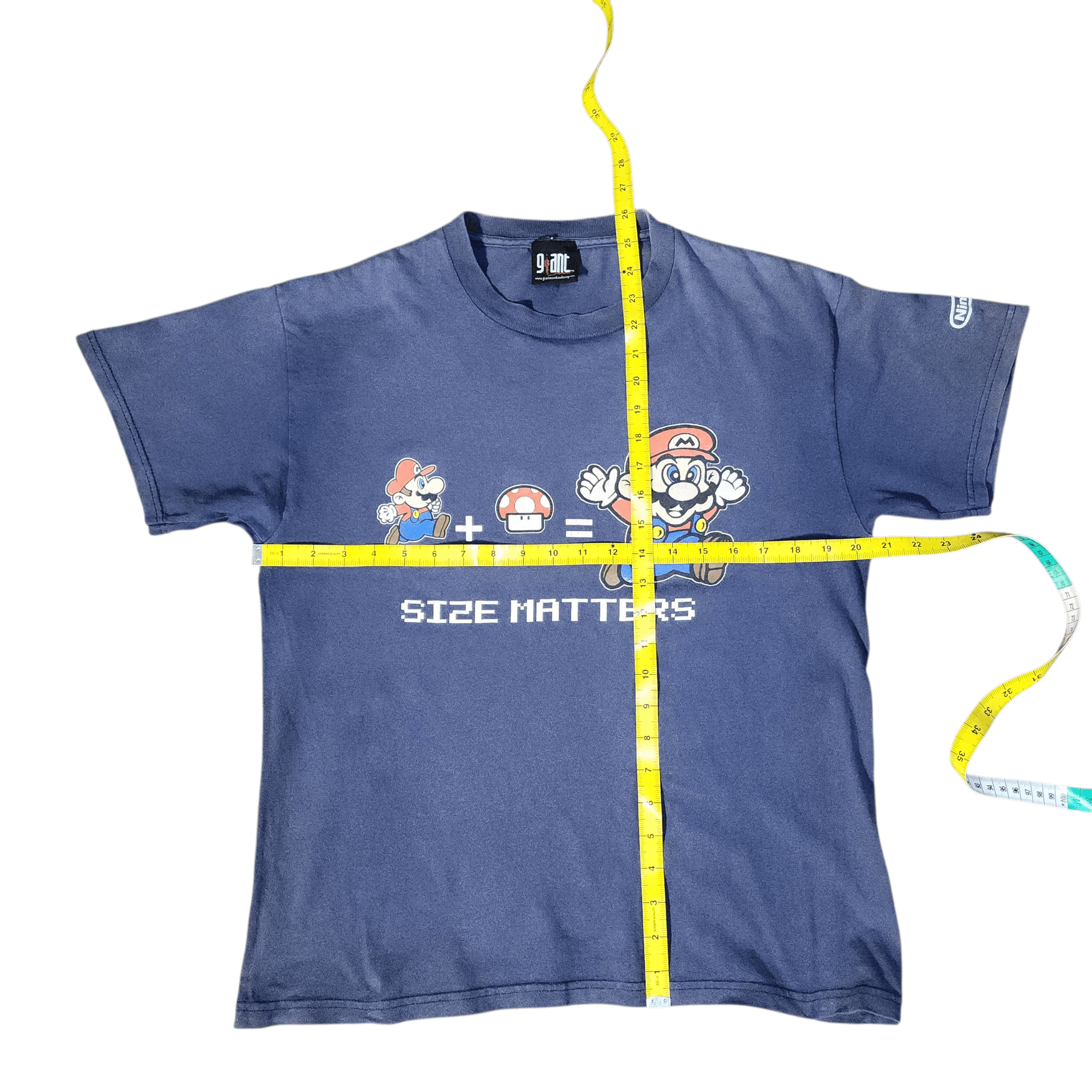 Nintendo Vintage Nintendo Mario Bros Size Matters shirts Size US M / EU 48-50 / 2 - 6 Thumbnail