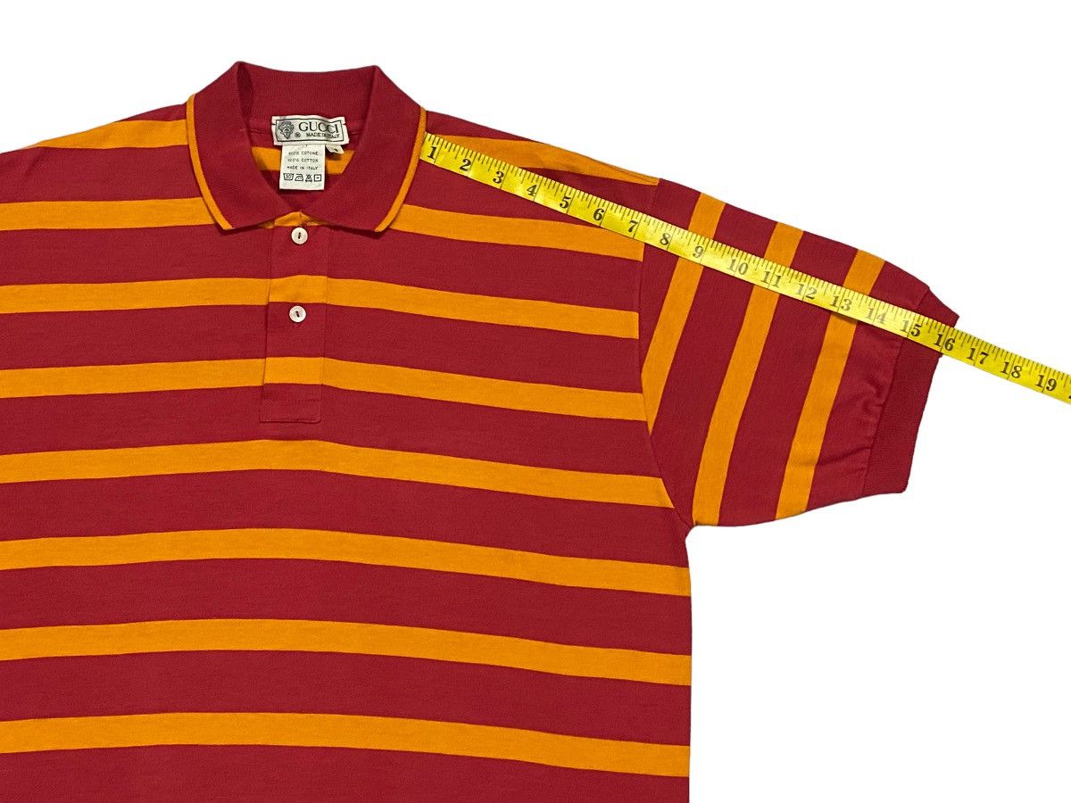 Gucci × Vintage Vintage Gucci Striped Polo Shirt Size US S / EU 44-46 / 1 - 8 Thumbnail