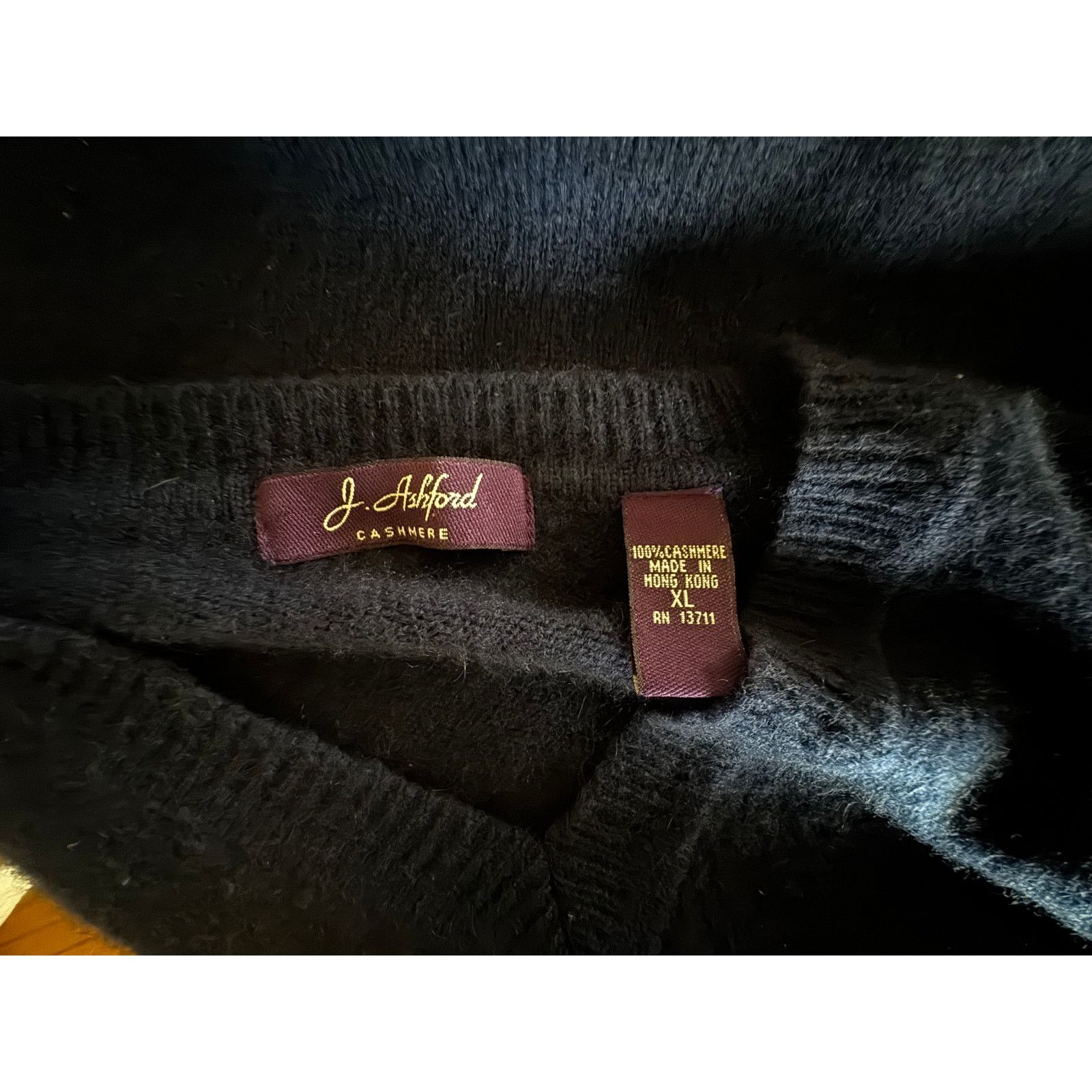 John Ashford Men's XL J. Ashford Cashmere 100% Cashmere Blue Sweater Size US XL / EU 56 / 4 - 3 Thumbnail