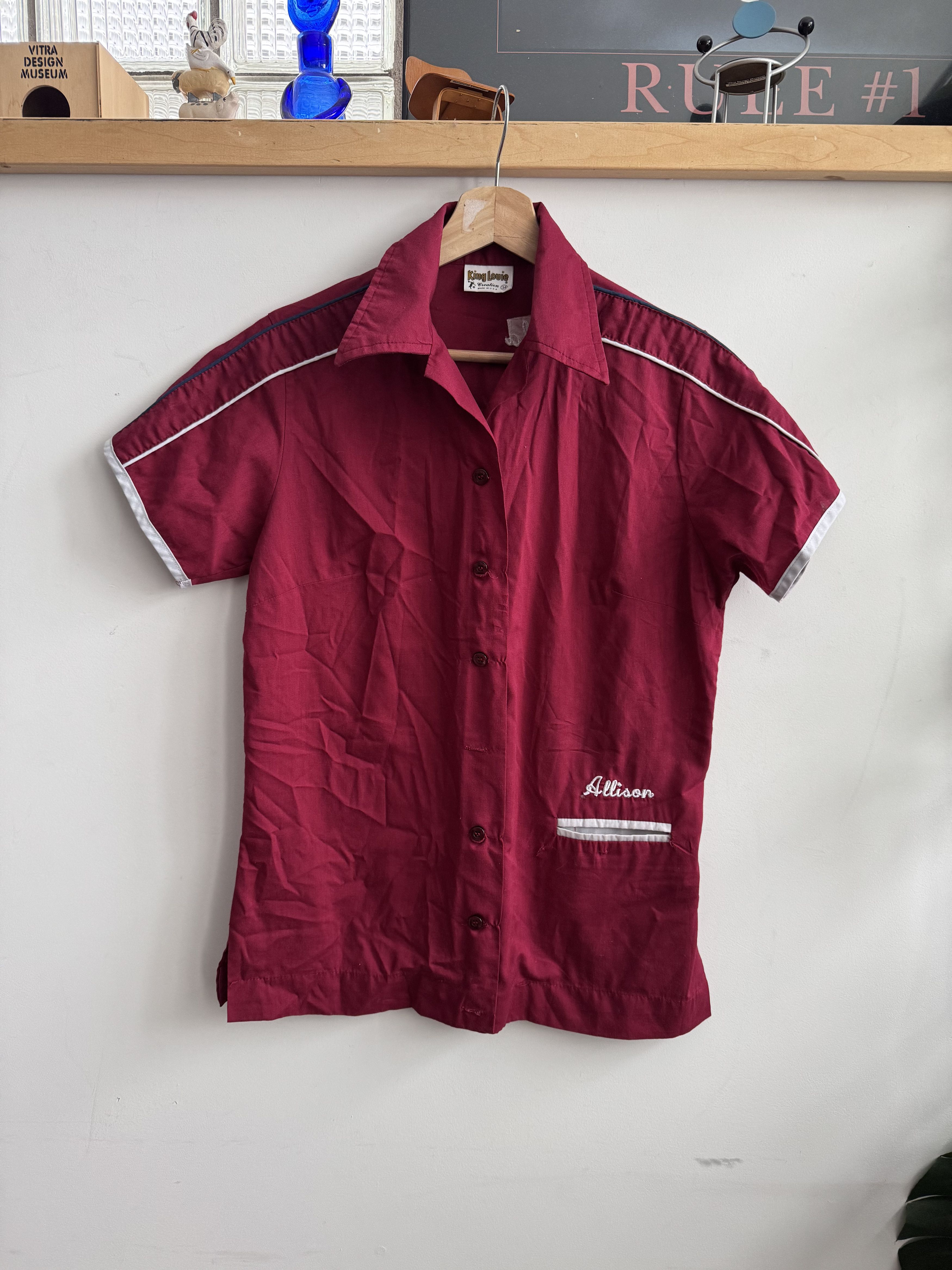 Vintage 60s King Louies Bowling Shirt Women's Size 34 Size XXS / US 00 / IT 34 - 1 Thumbnail