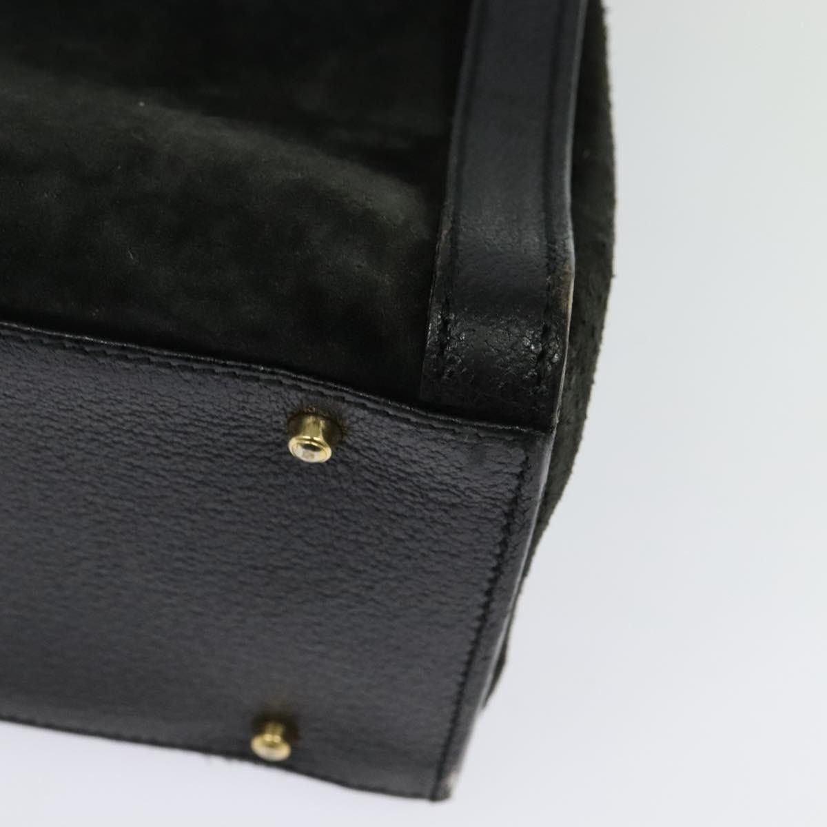 Gucci GUCCI Bamboo Tote Bag Suede Leather Black Gold 002 1186 002 Size ONE SIZE - 13 Thumbnail
