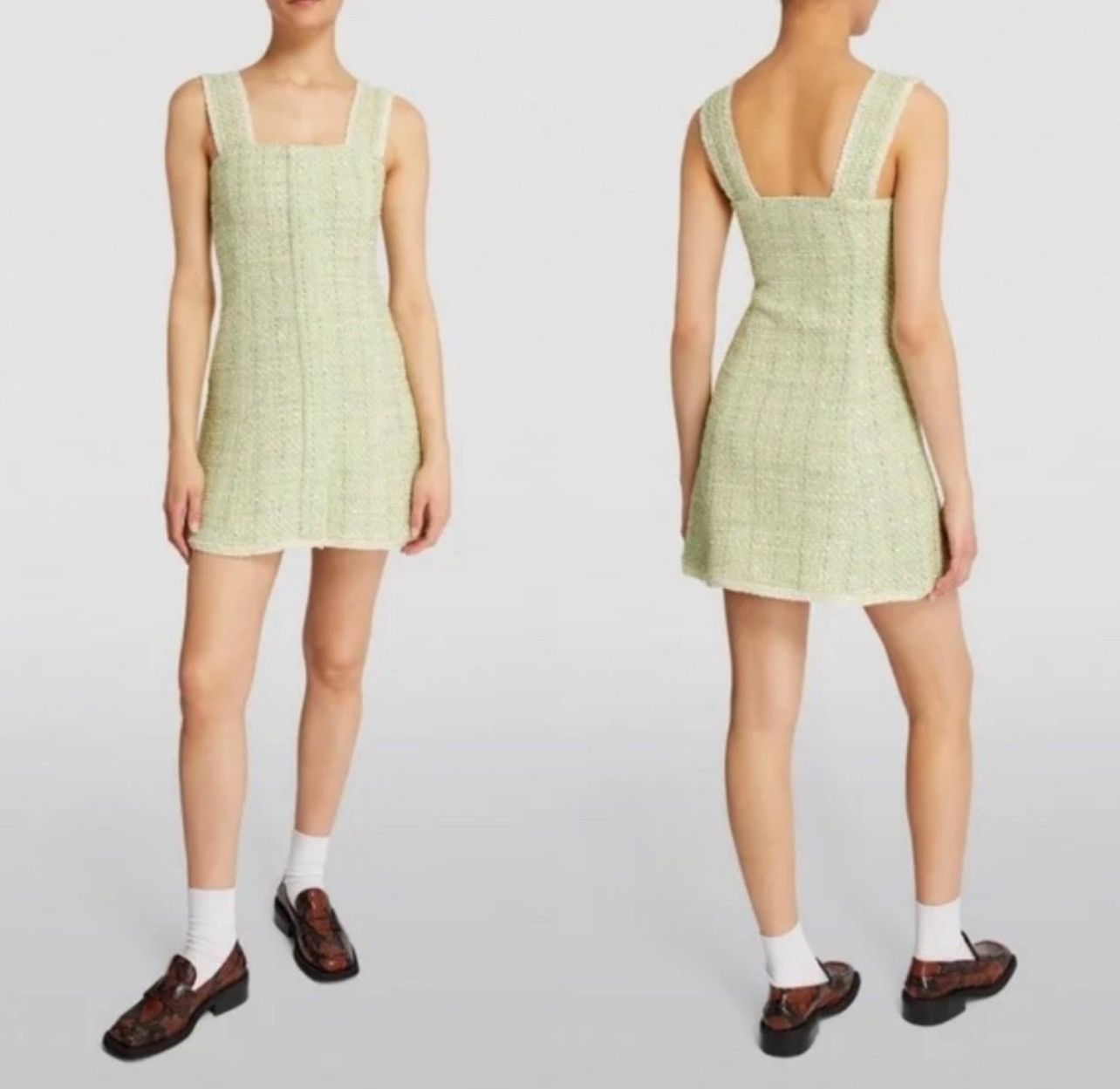 House of Harlow House of Harlow 1960 Green Tweed A-Line Mini Dress Size XL / US 12-14 / IT 48-50 - 1 Thumbnail