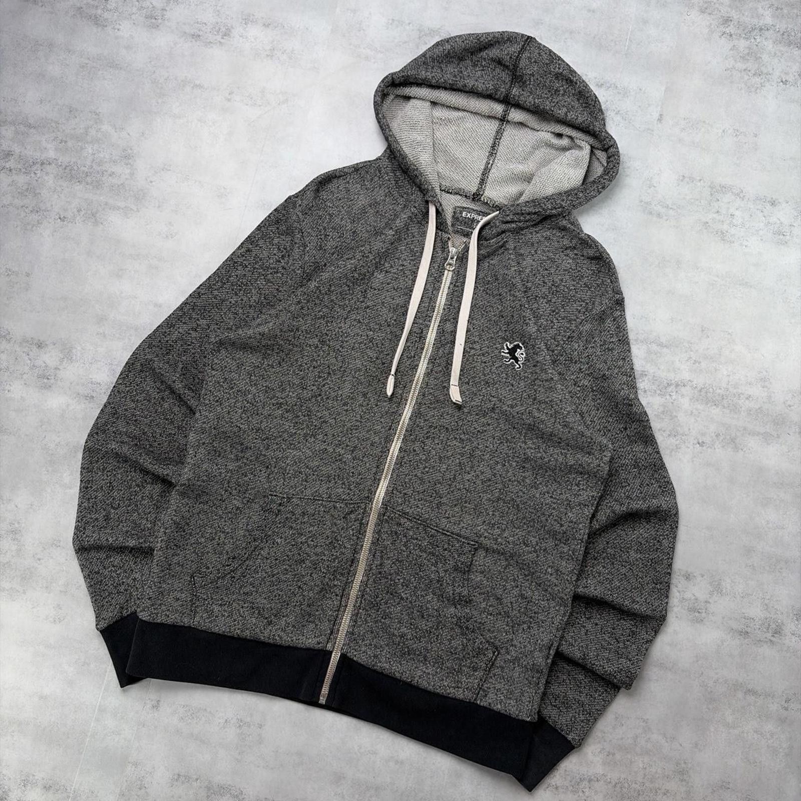 Express Y2K Grey Express Grunge Skater Zip Up Hoodie Size US S / EU 44-46 / 1 - 2 Thumbnail
