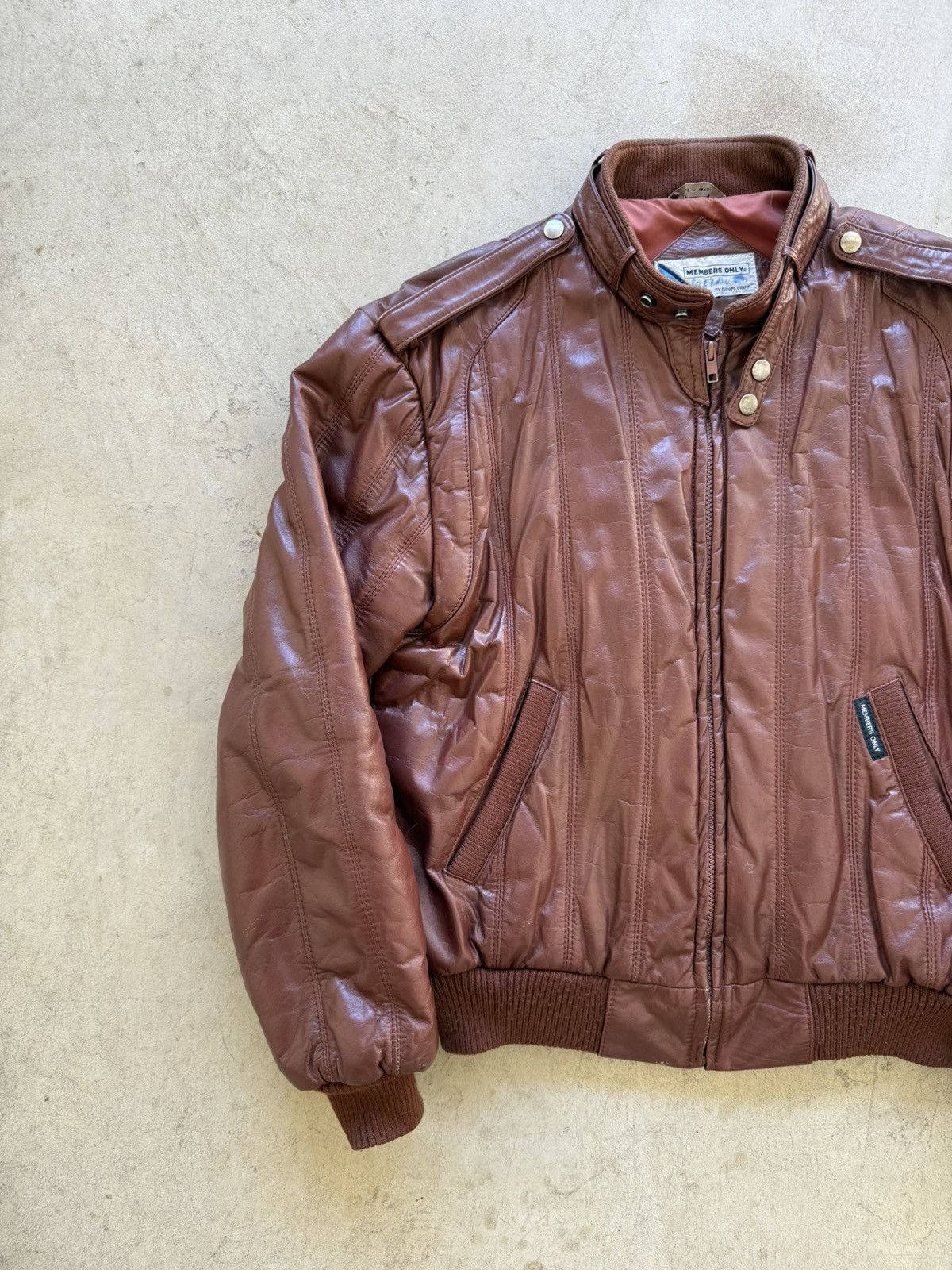 Members Only Members Only 70s 80s Leather Bomber Jacket Size US S / EU 44-46 / 1 - 4 Thumbnail