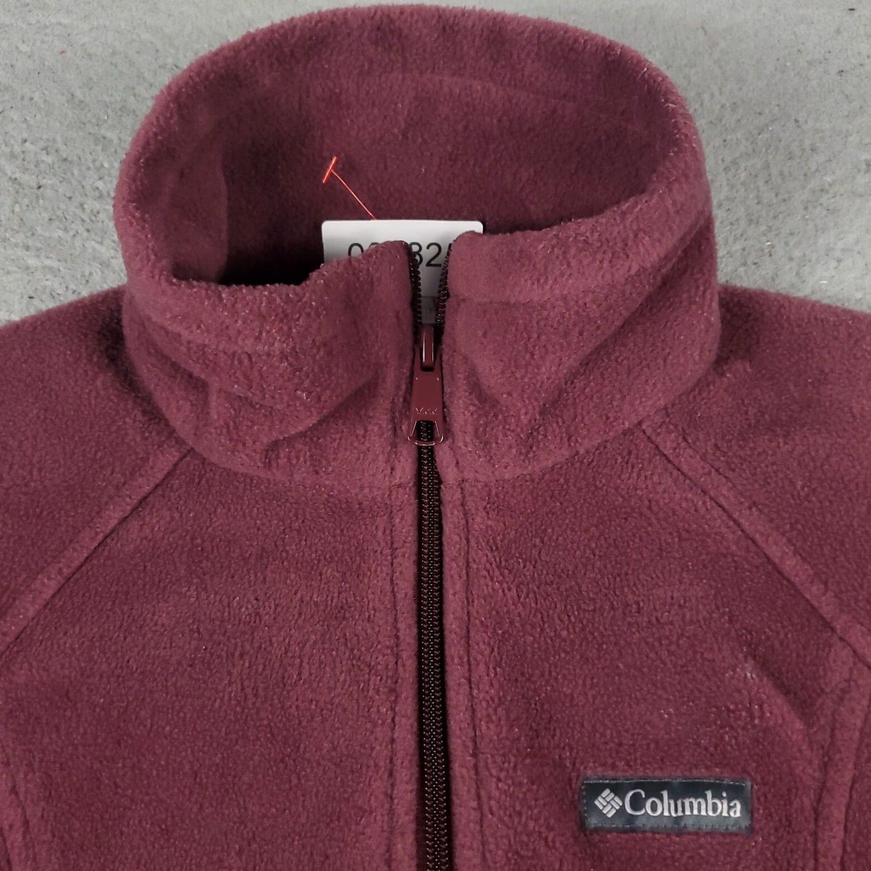Vintage Columbia Jacket Womens Small Burgundy Fleece Full Zip Regular Fit Size S / US 4 / IT 40 - 2 Thumbnail