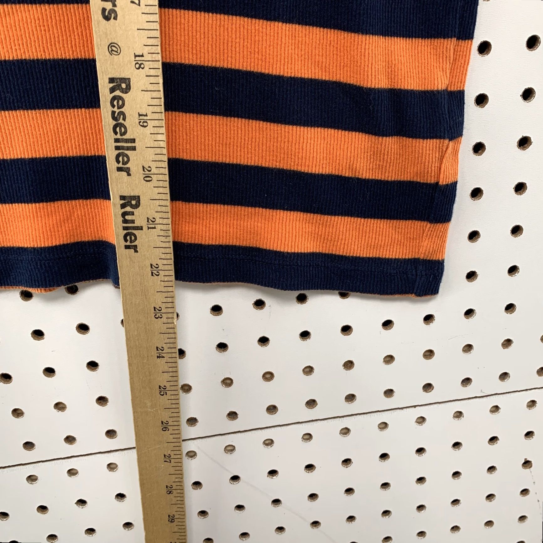 Ralph Lauren Lauren Ralph Lauren Henley Shirt Womens Small Orange Navy Striped 3/4 Sleeve Casual Blouse Size S / US 4 / IT 40 - 6 Thumbnail