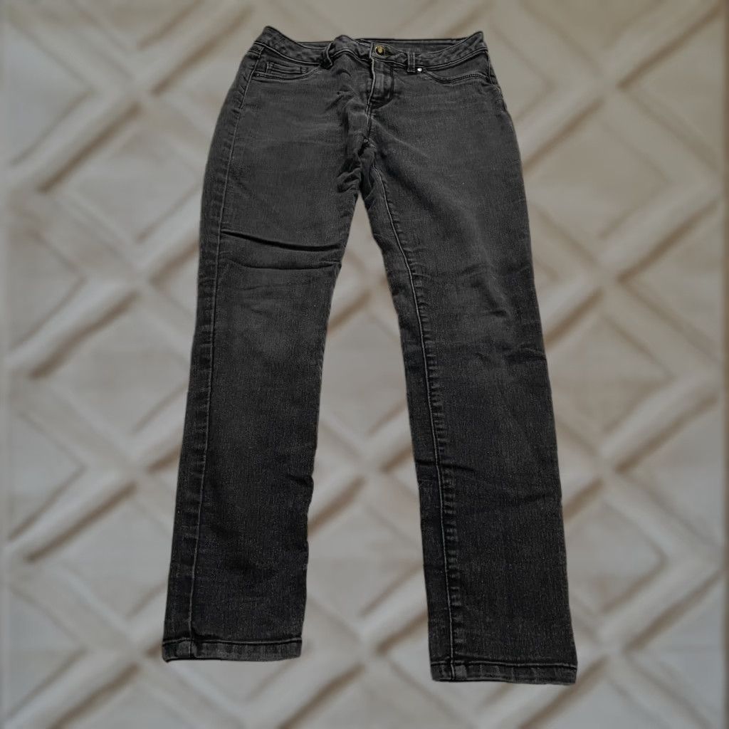 Denime D. Jeans Jeans Skinny Denim Black 6 Womens Mid Rise 27.5 Inseam 28x27.5 Pocket 5-Pocket Design Stretch Denim Size 28" / US 6 / IT 42 - 1 Thumbnail