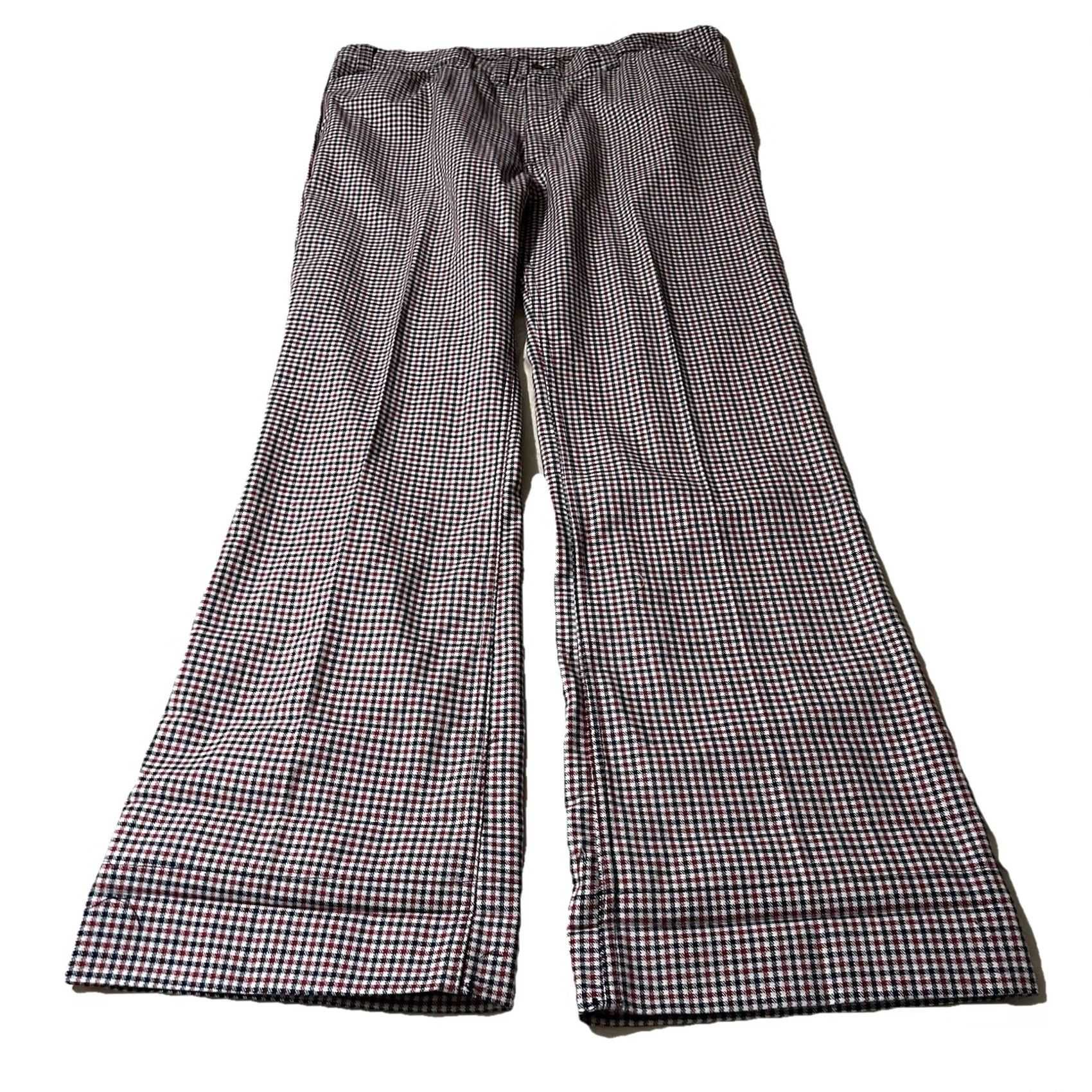 Levi's VINTAGE Levi’s Plaid Big E Bell Bottom Pants 44X34 NWT 1970s Mens Womens Size US 44 / EU 60 - 2 Thumbnail