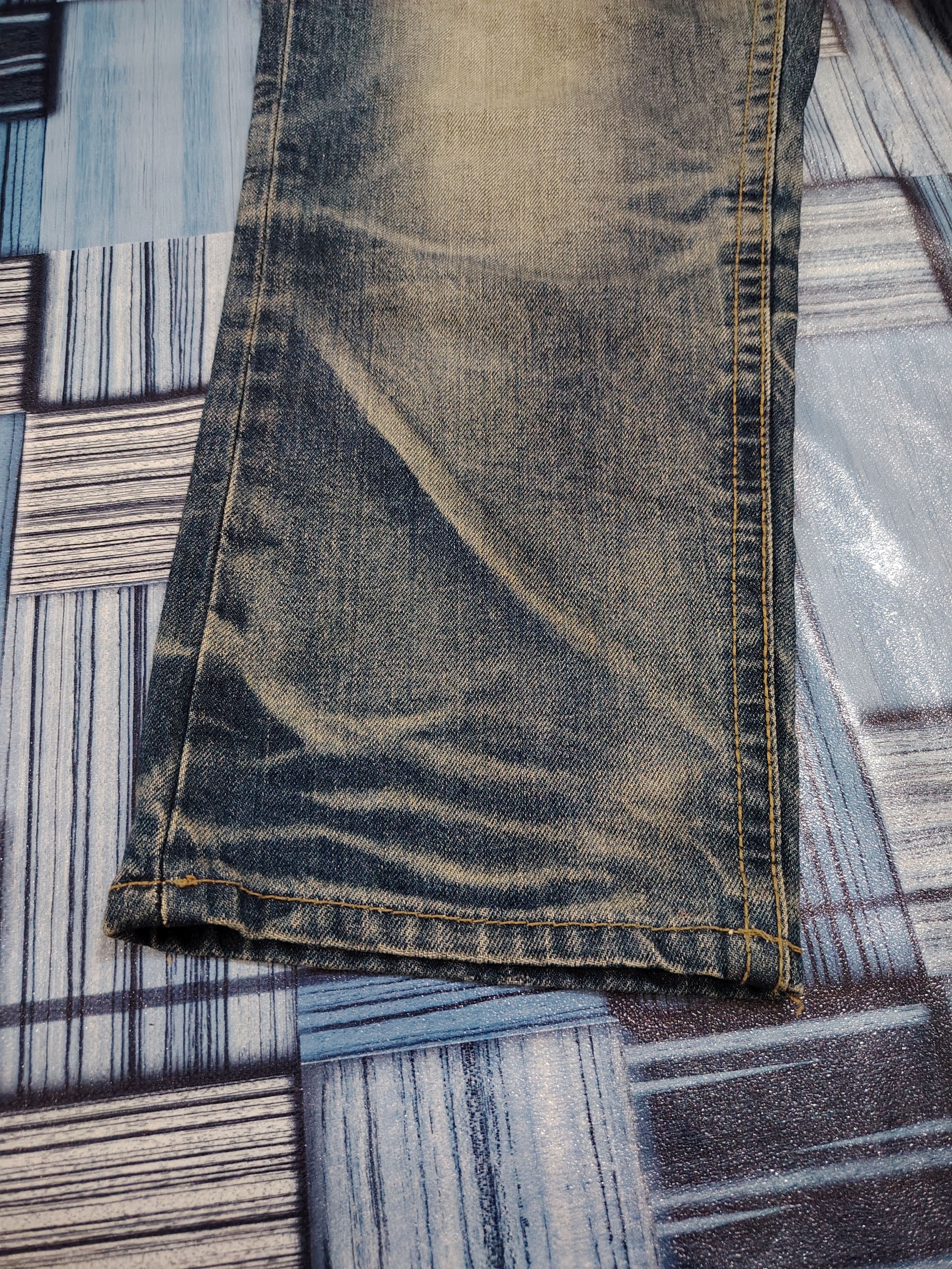 If Six Was Nine Rare!!! Lolita denim distressed flared short jeans Size 31" - 5 Thumbnail
