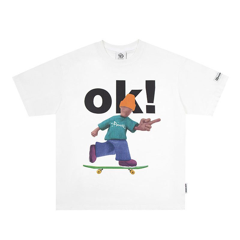 Japanese Brand Men's High-Street Cartoon Print Short-Sleeve T-Shirt Size US M / EU 48-50 / 2 - 1 Thumbnail