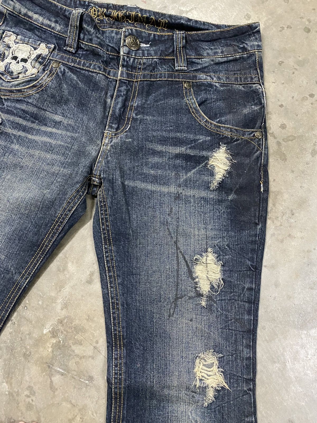 Hysteric Glamour × If Six Was Nine × Le Grande Bleu (L.G.B.) Flare Jeans Japan Original Jeans Clawmark Distressed @279 Size US 34 / EU 50 - 13 Thumbnail