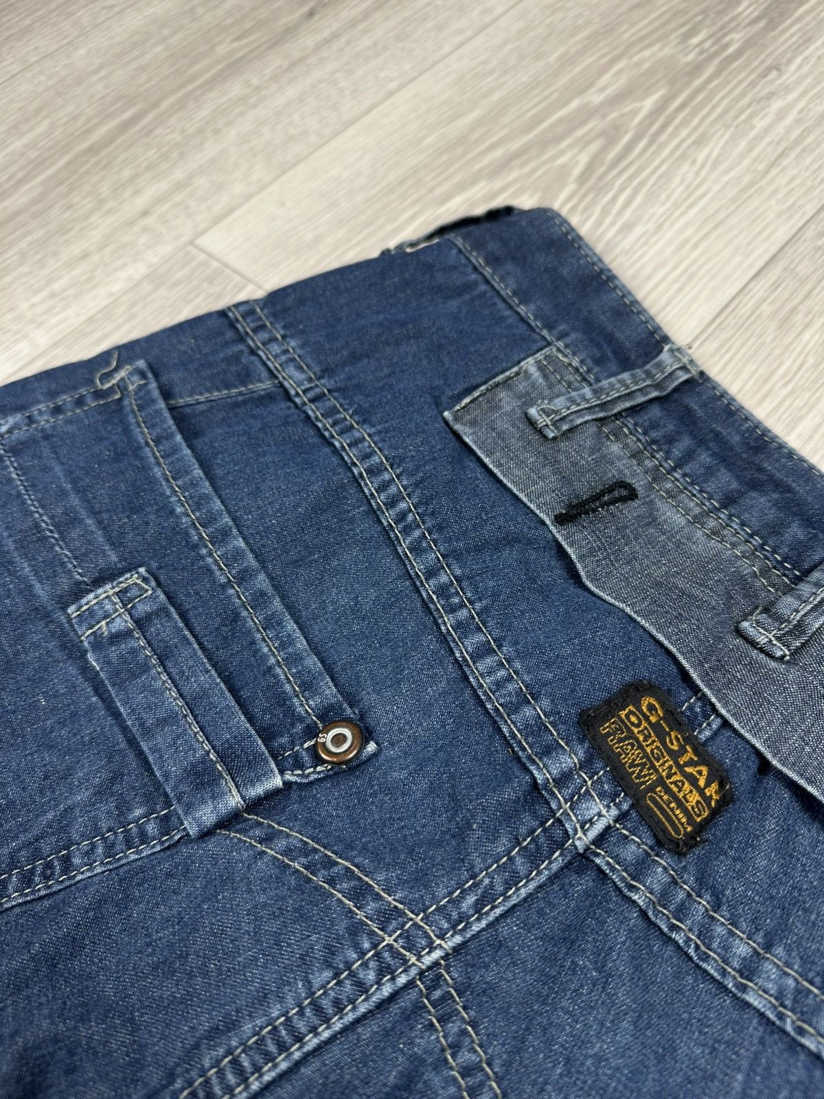 G-Star × Vintage Vintage G Star Raw Denim Biker Cargo Double Knee Pants Size US 32 / EU 48 - 8 Thumbnail
