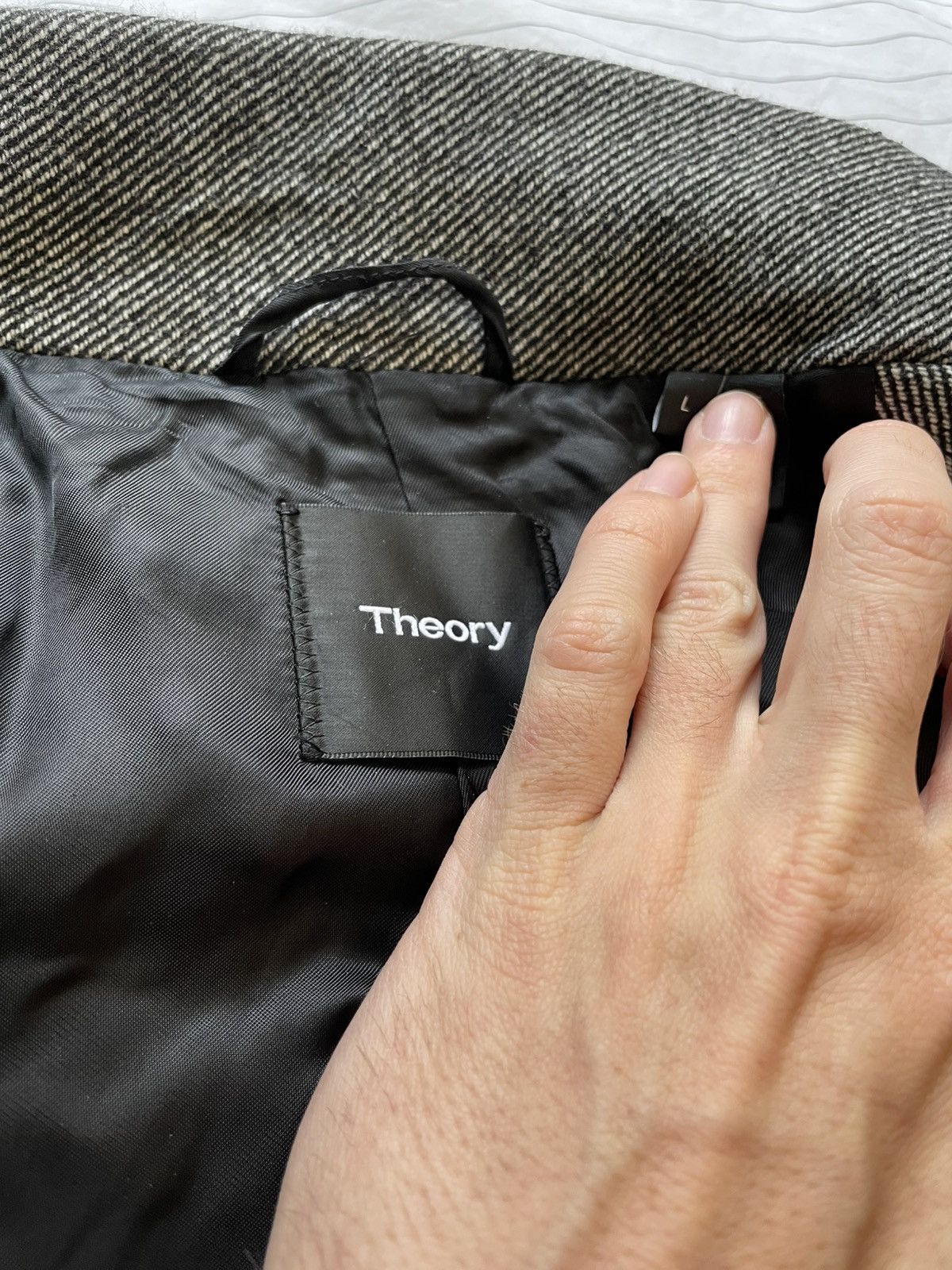 Theory Theory Wool Blend Funnel Neck Overcoat (Size L) Size US L / EU 52-54 / 3 - 5 Thumbnail
