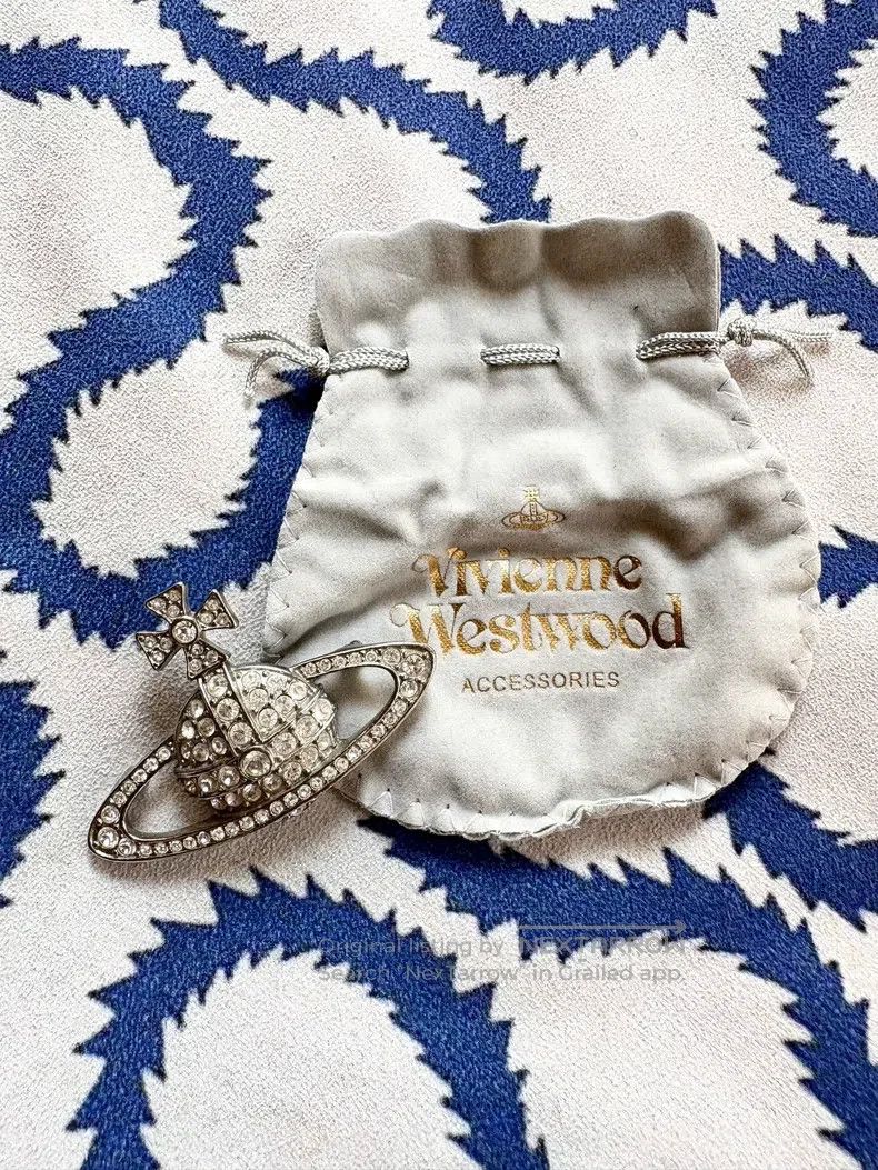 Vivienne Westwood Vivienne Westwood Vintage Silver Big Saturn Full Diamond B Size ONE SIZE - 1 Thumbnail